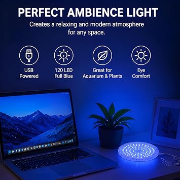 LED Tanning Lamp 120 LEDs USB Powered ABS Light Panel with Stand for Indoor Beauty and Body Care Sessions Blue Light Panel Beauty Lamp Indoor Body Care USB Powered