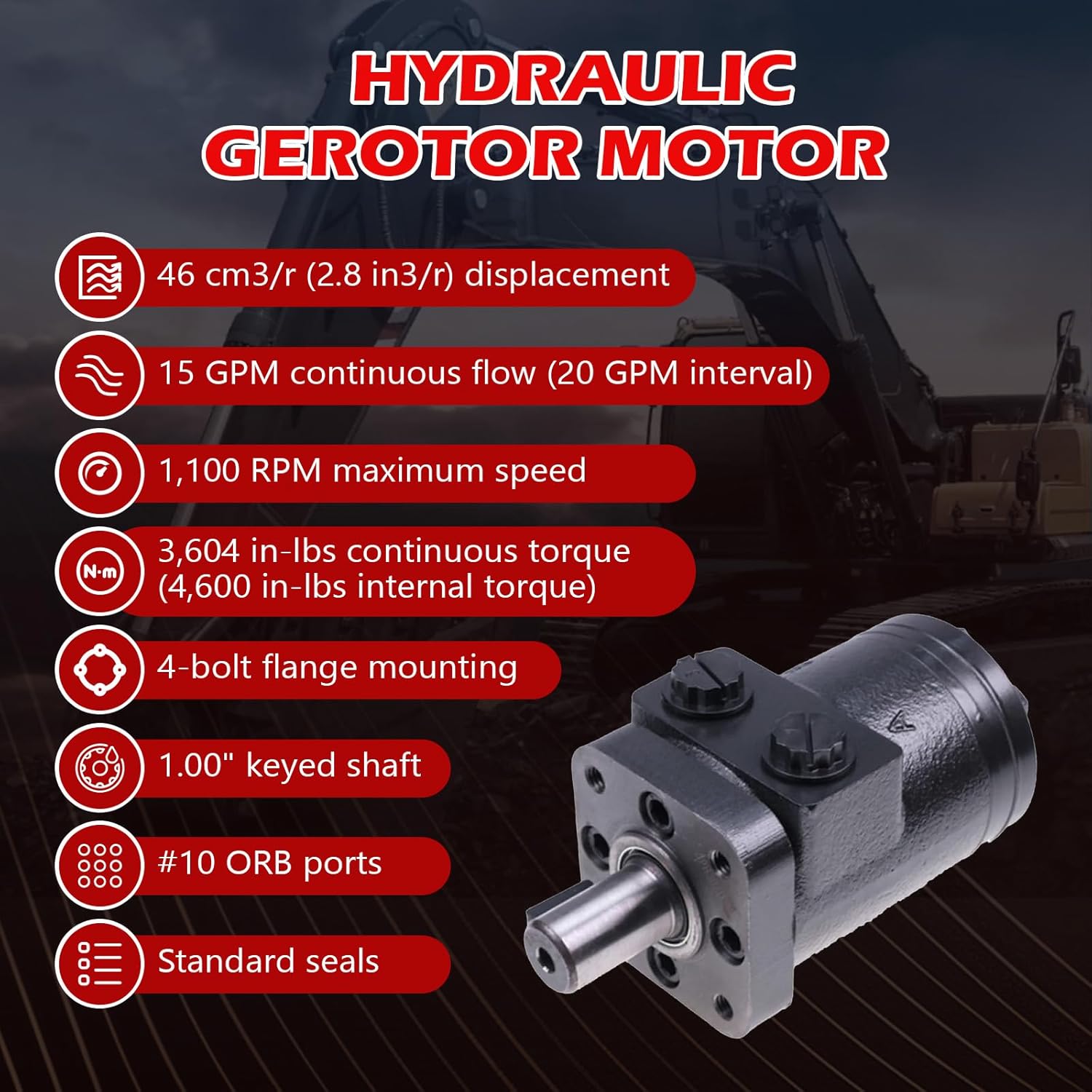 Hydraulic Gerotor Motor 101-1009-009 101-1009 for Eaton Char-Lynn H Series