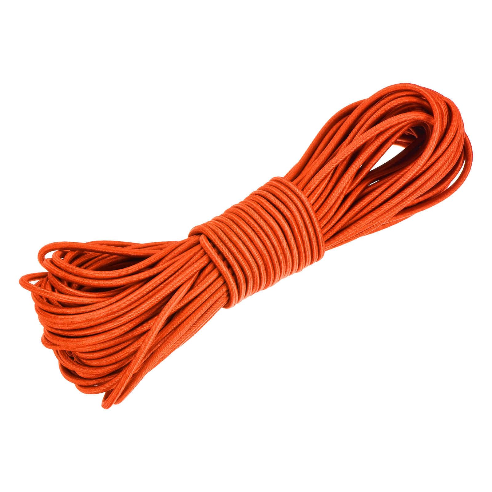 DMiotech 4.8mm Shock Cord, 15 M Orange Bungee Cord Tent Pole Shock Cord Round Elastic Kayak Rope Stretch String Marine Grade Heavy Polyester for DIY Projects Tie Downs