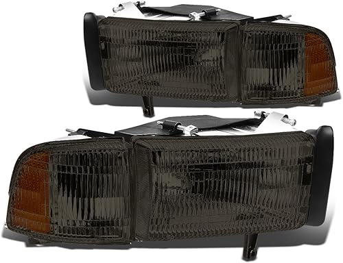 Vista 7 de DNA MOTORING Par de faros delanteros estilo OE + luces de esquina compatibles con 94-02 Ram, blanco, HL-OEM-DR94-4P OE-Blanco Claro