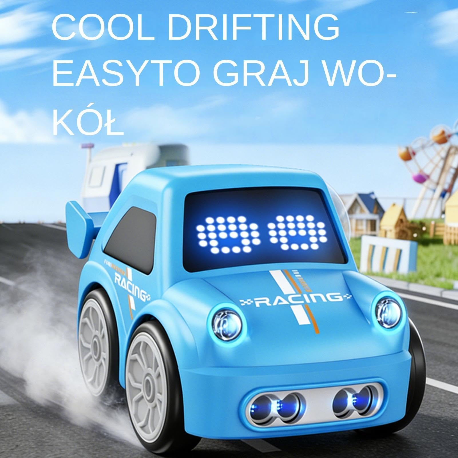 Samochód RC Mały Interaktywny Robot Pojazd | Inteligentny samochód zdalnie sterowany z trybem śledzenia i ucieczki dla nastolatek na urodziny przedszkole pokój zabaw