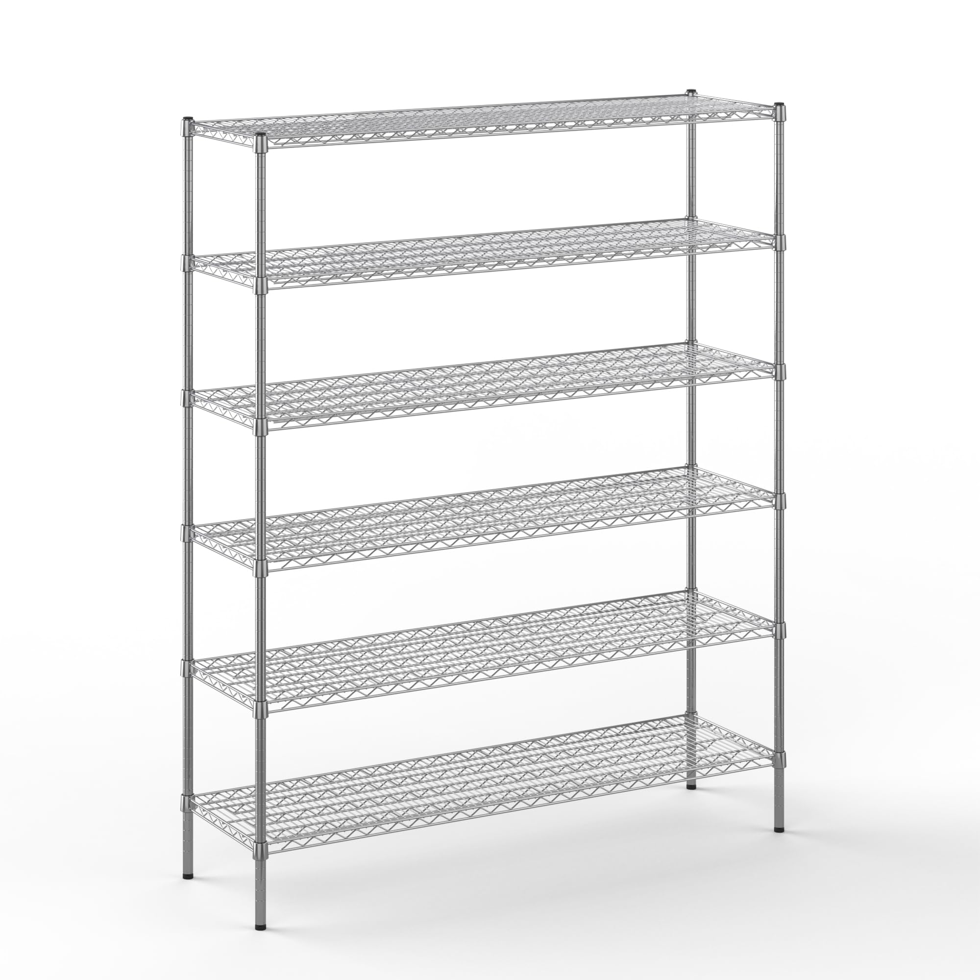 18" Deep x 60" Wide x 74" Height Wire Shelving Kit | 6-Tier | NSF Commercial Storage Rack Unit