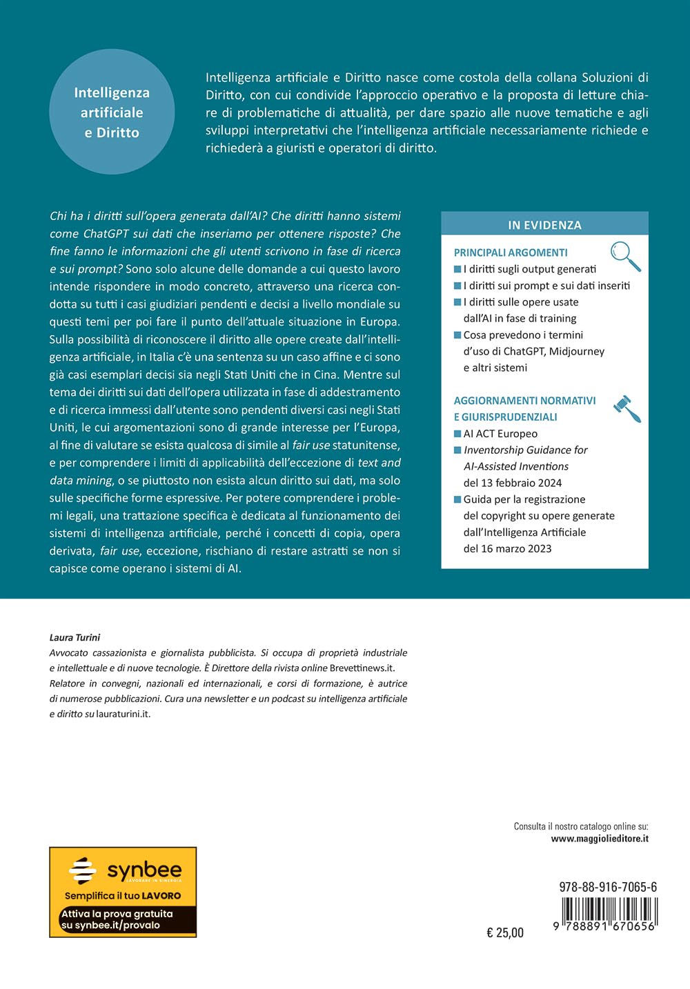 Libro: A chi spettano i diritti sulle opere dell'intelligenza artificiale. Dall'addestramento su opere altrui alla generazione di opere nuove 3 Libro: A Chi Spettano I Diritti Sulle Opere Dell'intelligenza Artificiale. Dall'addestramento Su Opere Altrui Alla Generazione Di Opere Nuove