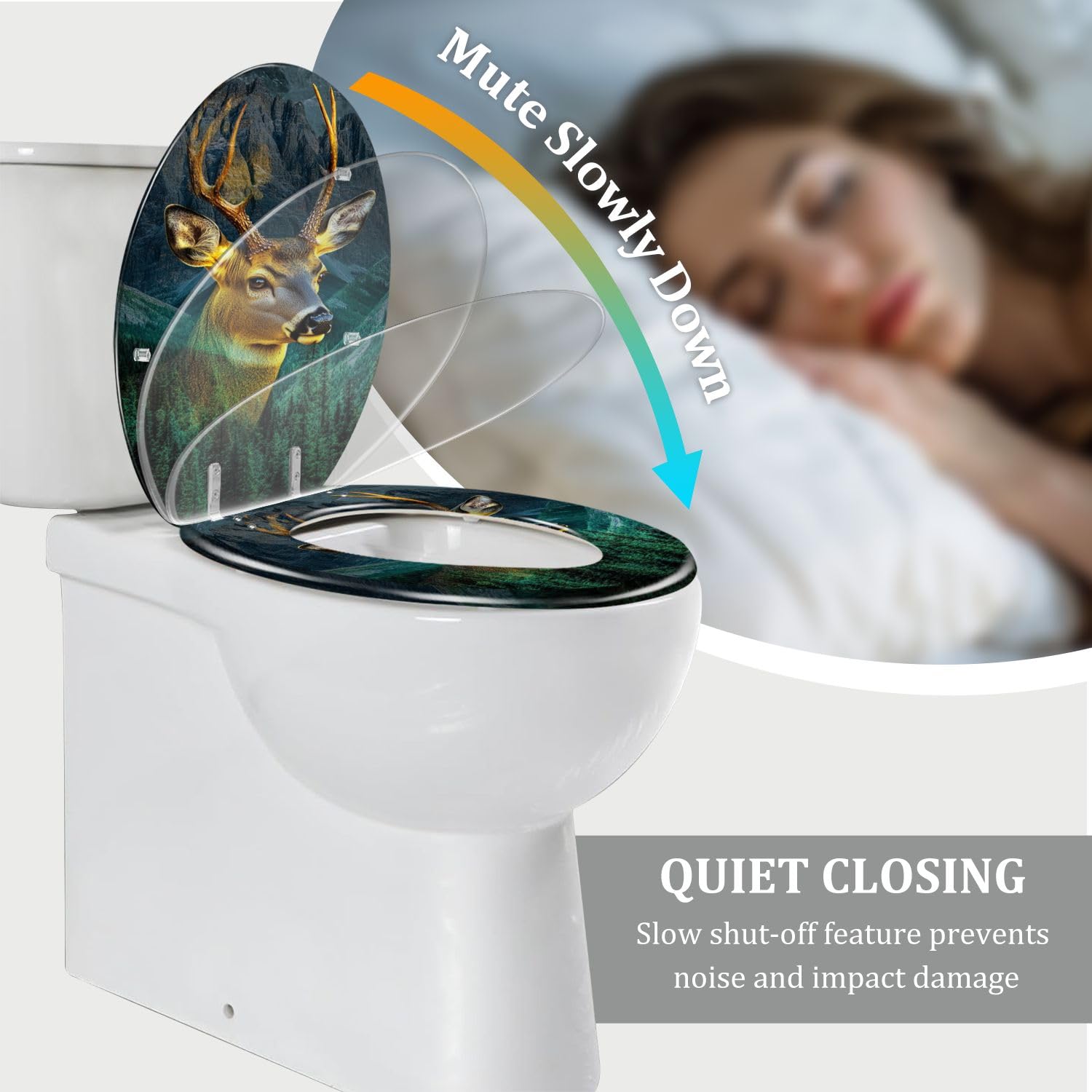 Asiento de inodoro alargado para uso en el baño