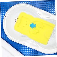 Vista 4 de ibasenice Alfombrilla de baño para fregadero, esponja de baño, cojín de esponja para bebés, tapete de baño para bebés, esponja de baño amarillo
