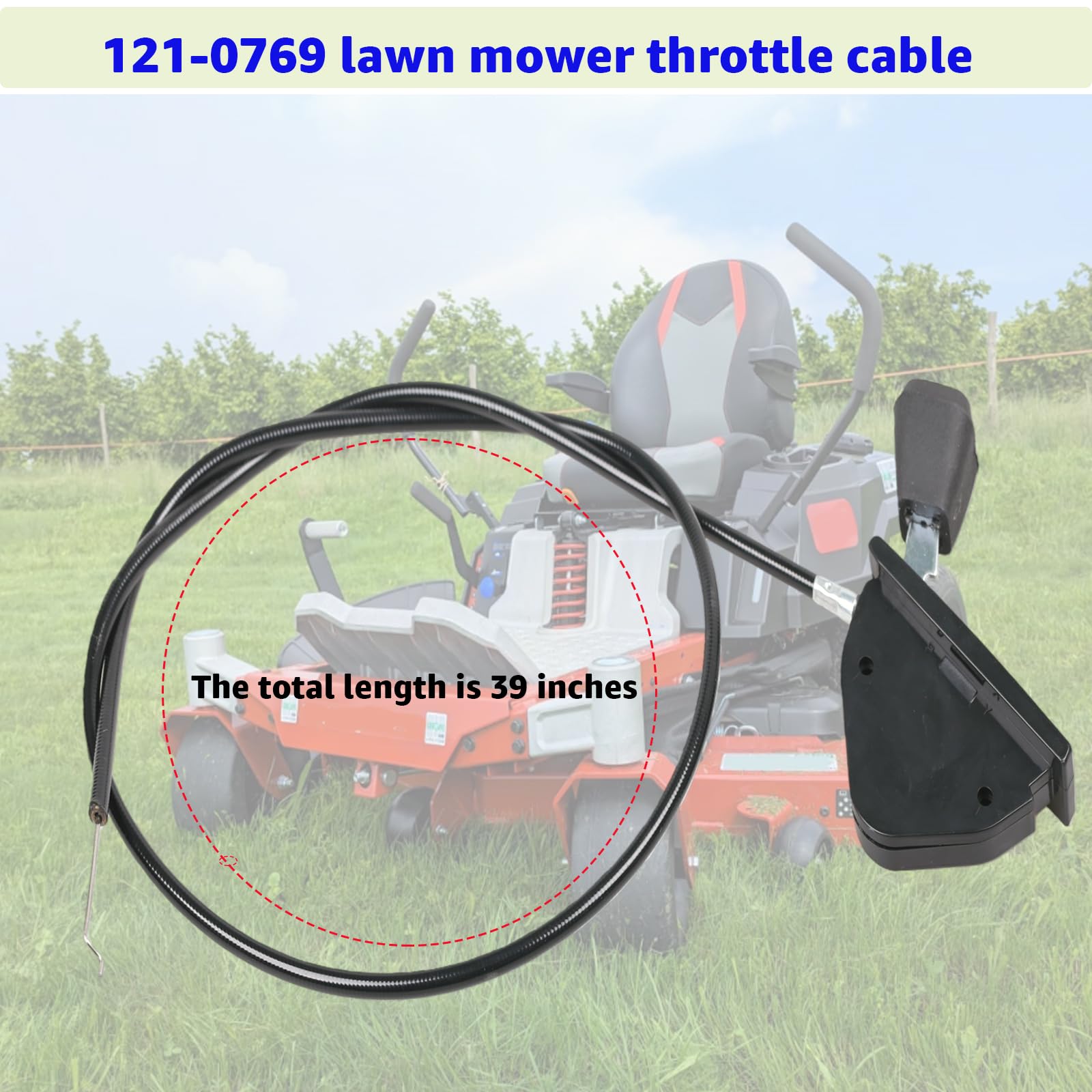 121-0769 Cable del acelerador para Toro TimeCutter MX 4250 MX 4260 MX 5000 MX 5060 SS 4235 SS 4260 y para cortacésped Exmark Quest Drive Series