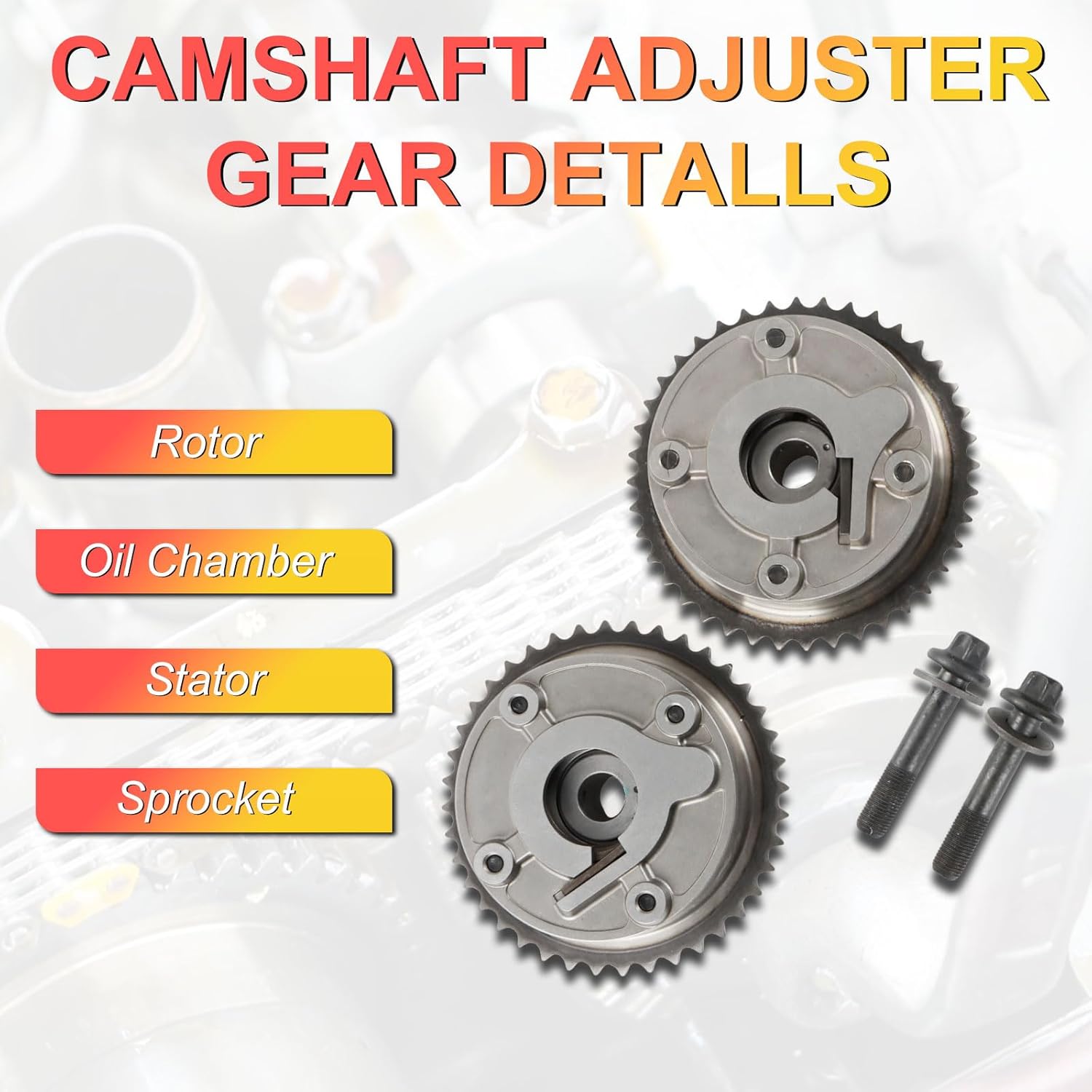 N14 N16 N18 Engine Intake Exhaust Camshaft VVT Sprocket 2Pcs Fits for Mini Cooper 07-15/ Cooper Countryman 11-16/ Cooper Paceman 13-16 1.6L Replace OE 11367545862 11367536085