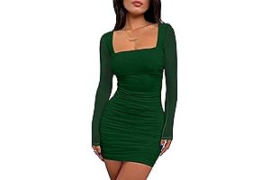 Women's Sexy Ruched Bodycon Mini Dress for a Sizzling Date Night