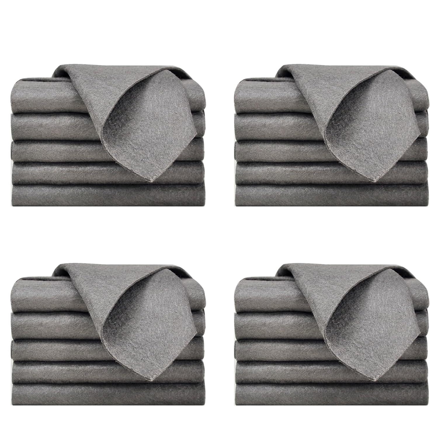 renvena Thickened Cleaning Cloth Reusable Microfiber Cleaning Rag Lint Free Cloth for Windows Mirror Glass Car 20 30