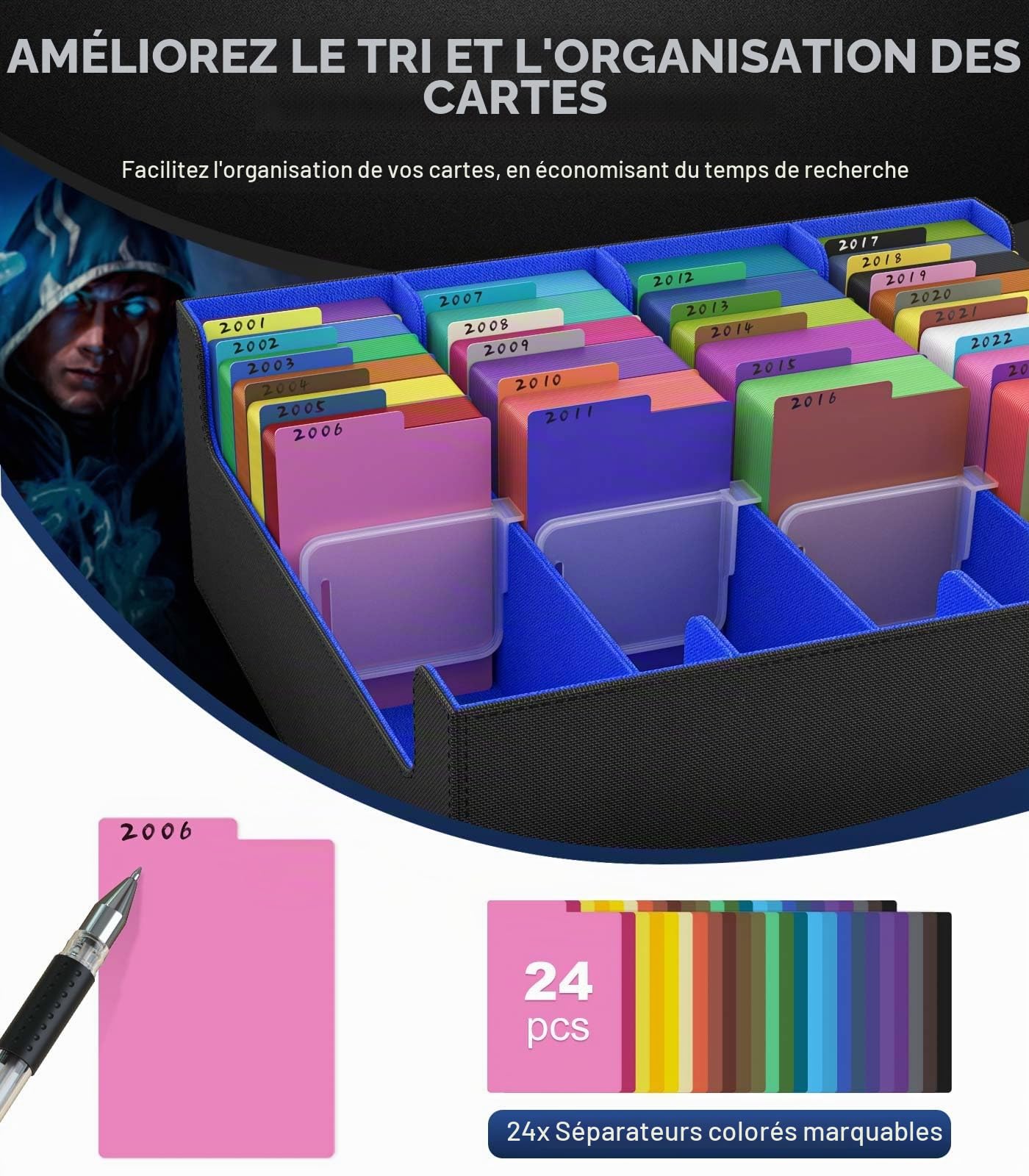 MoKo Boîte de Rangement pour Cartes à Collectionner, 3000+ Cartes MTG