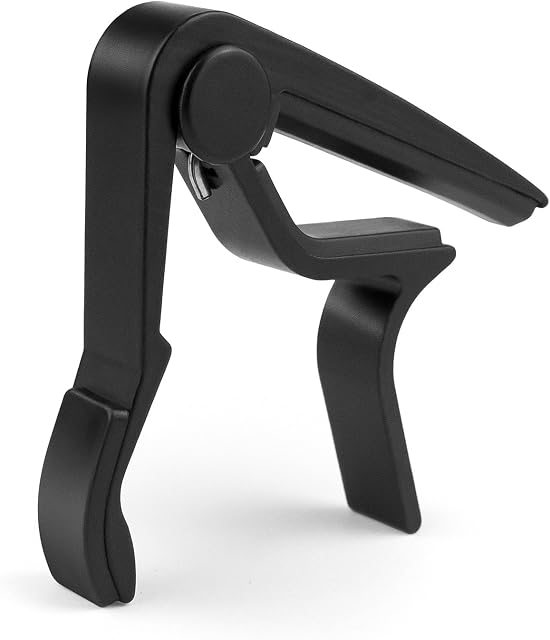BROTOU Quick Release Guitar Capo, for Acoustic, Electric Guitar, Ukulele, Bass, Mandolin, Banjo (Capo-Black)