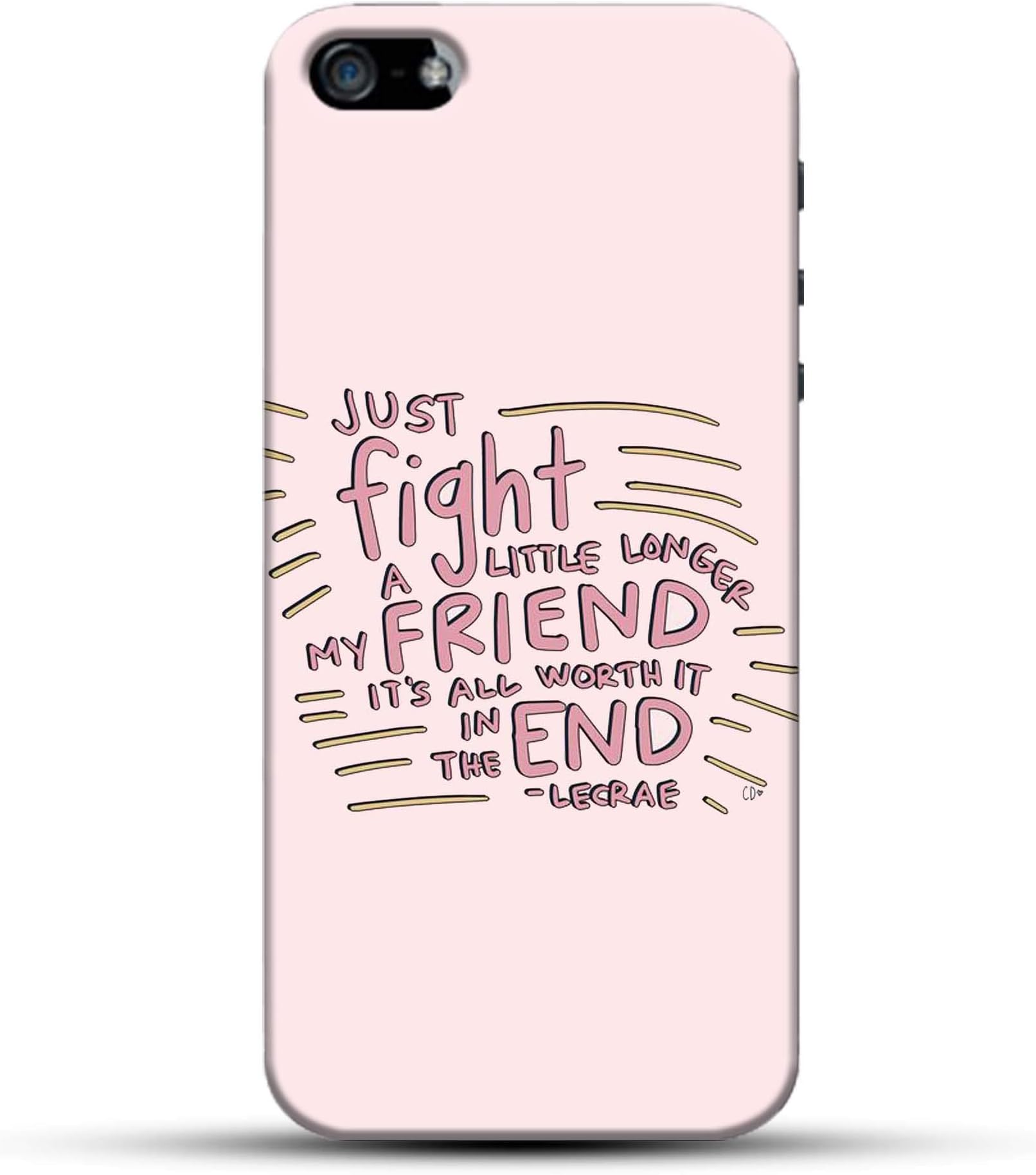 Outlouders Funky Fight Friend End Pink Background Designer Printed Hard Back Case and Cover for Apple iPhone 5 / 5s / Se