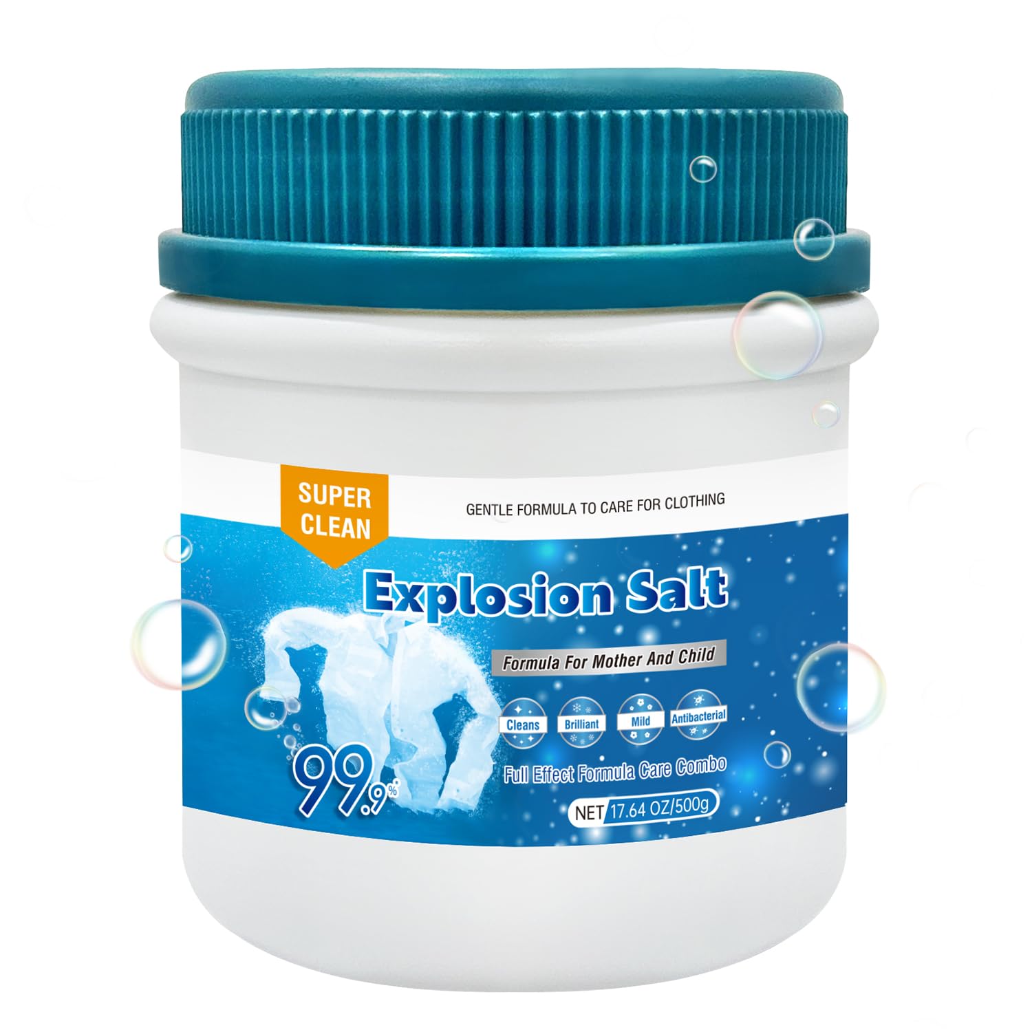 Explosion Salt Nettoyant Super Clean pour Vêtements, Détachant et Raviveur de Blanc, 500g