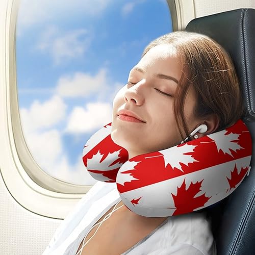 Miniatura 3 de Almohada de cuello de hoja de arce canadiense, almohada lavable suave en forma de U para viajes de oficina en casa