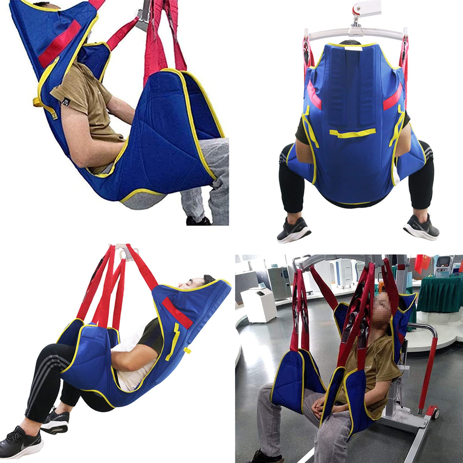 Elevador de Paciente,Cinturón de Transferencia médica Eslinga de elevación de Paciente Reutilizable portátil,Eslingas de elevación de Paciente de Pierna Dividida de poliéster,para elevadores de paci