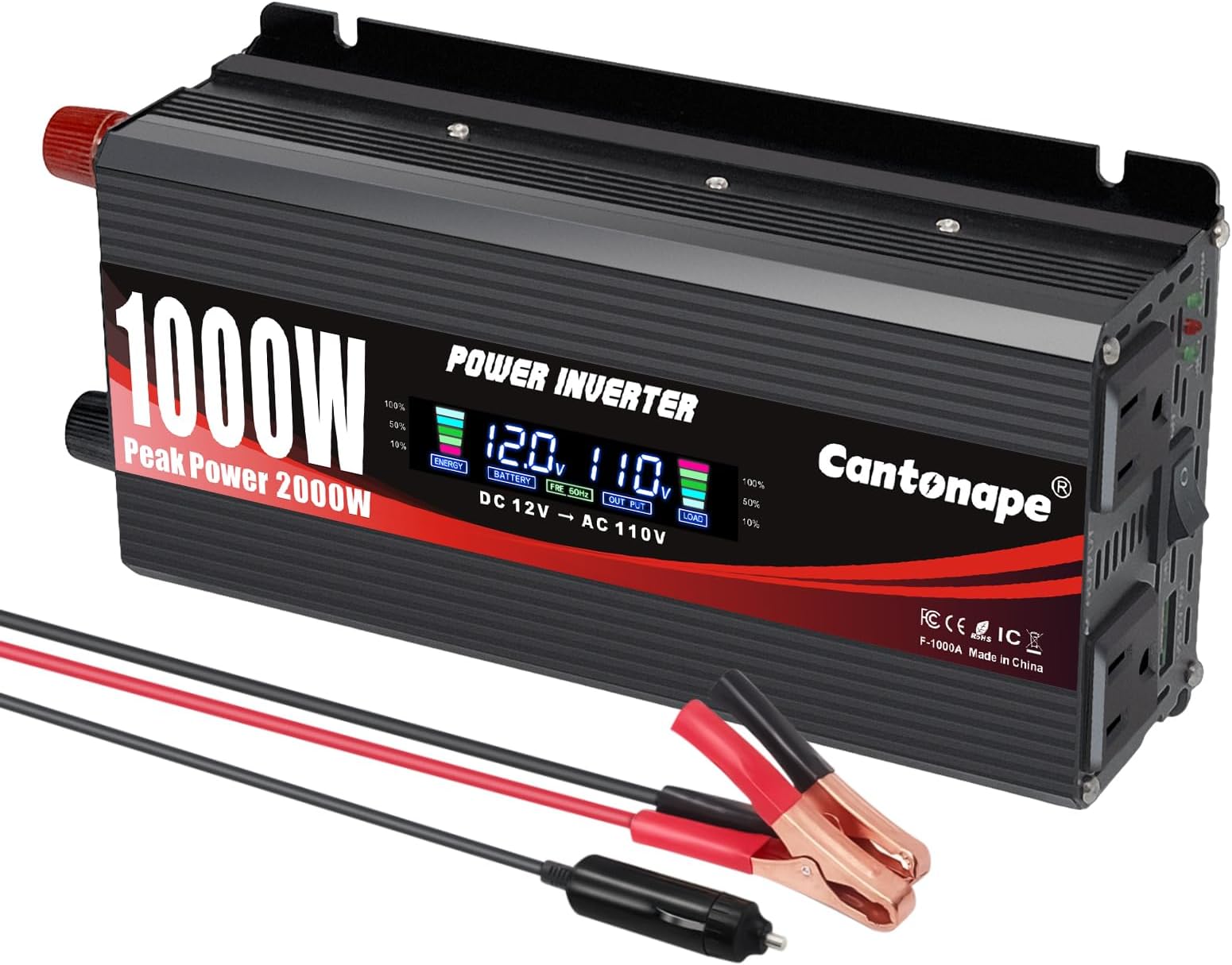 Inverter A Onda Sinusoidale Pura Eco Worthy Da 12 V A 120 V 2000 - Foto 8