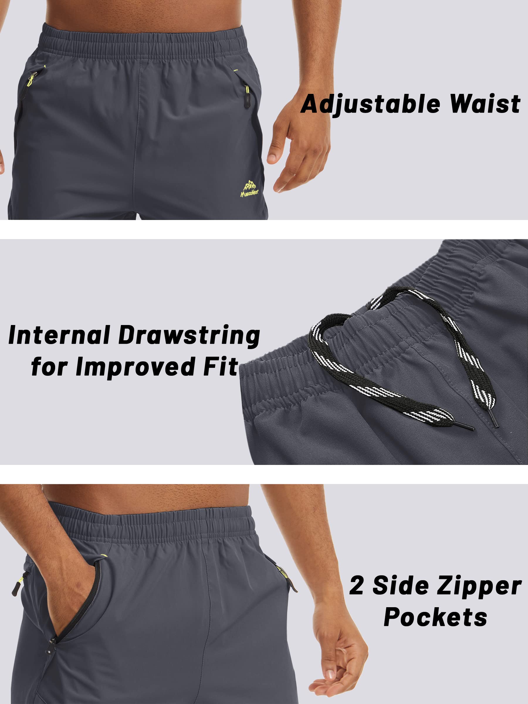 TACVASEN Uomo Pantaloni Sportivi a 3/4 Traspiranti ad Asciugatura Rapida
