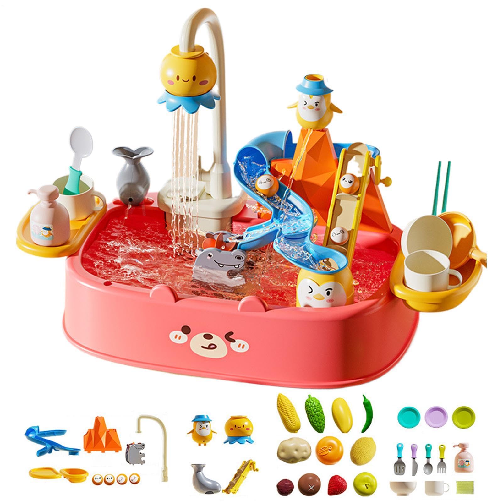 Giocattolo Bambini Di Ruolo Con Lavastoviglie | Lavello Giocattolo per Giochi di Ruolo per Feste Compleanno, Tavolo, Asilo, Aula, Appartamento e Casa
