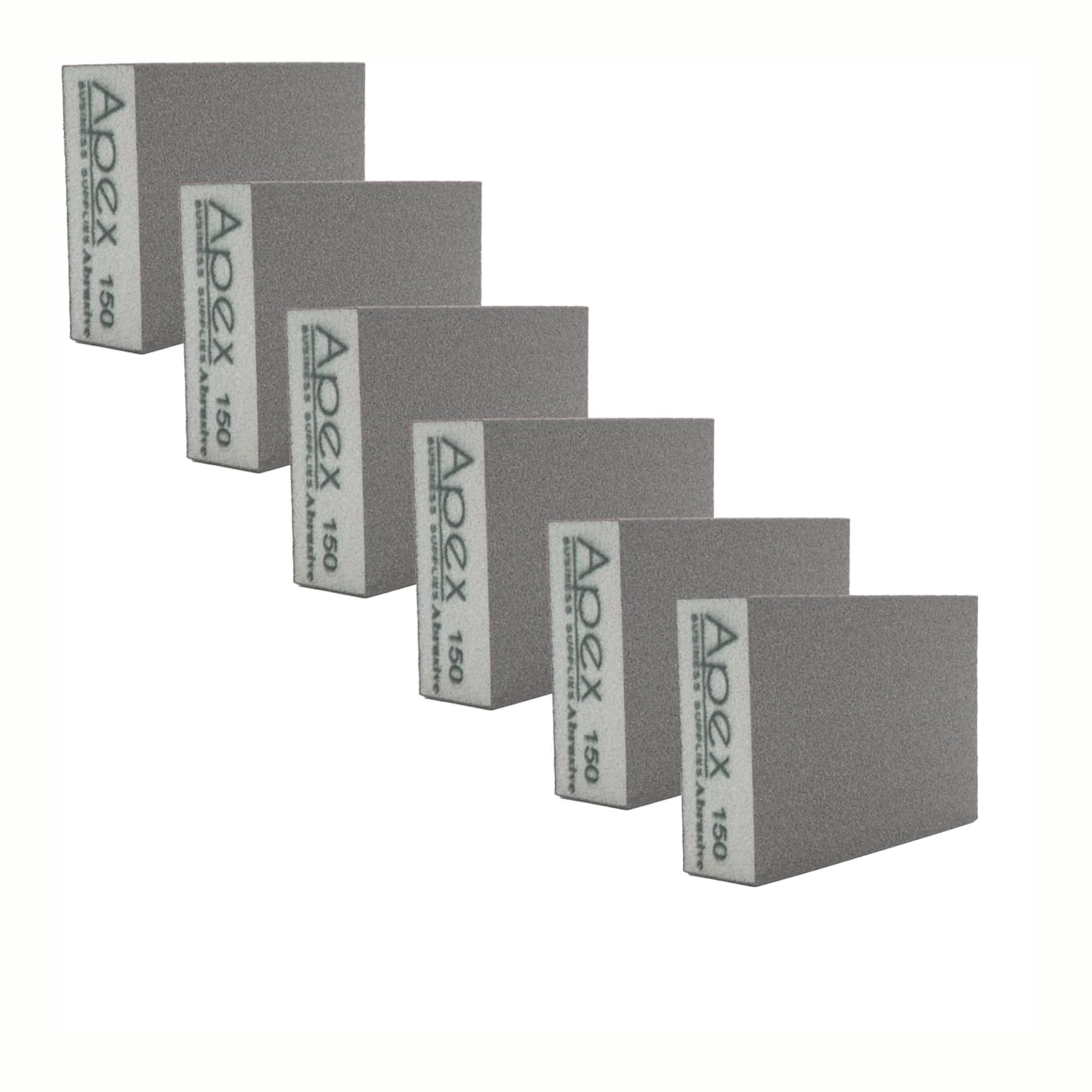 6pcs Sanding Blocks P150 Wet and Dry Sanding Sponge | Fine Sanding Pads | Dual Use Abrasives Pads | Reusable & Rust Removal Sanding Block For Wood, Paint Walls and Metal โ image 1