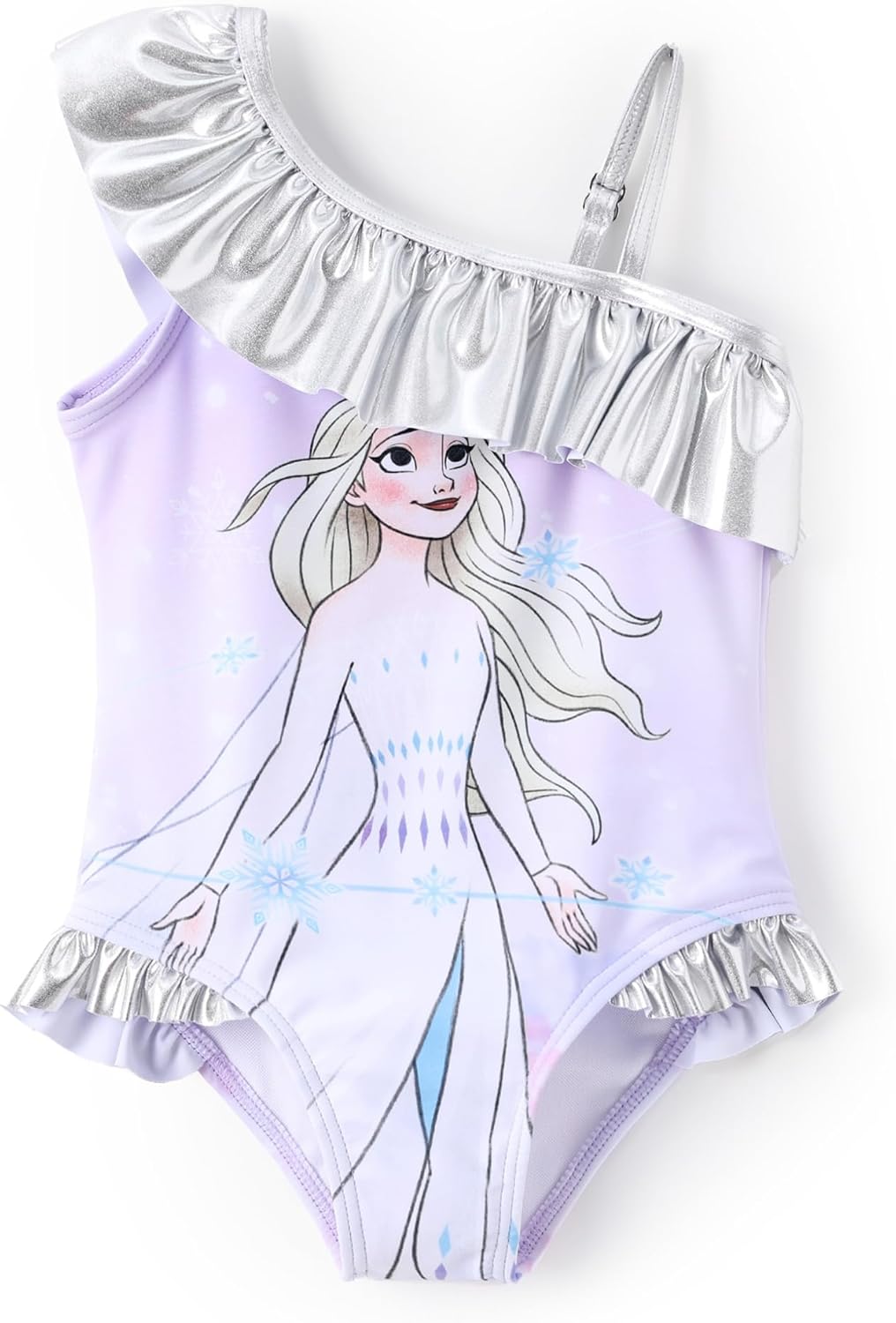 Disney Stitch Frozen Marvel Minnie Mouse Girls Swimsuits Ruffle One Piece Bathing Suits UPF 50 Swimwear Quick Dry Size 2-13Y