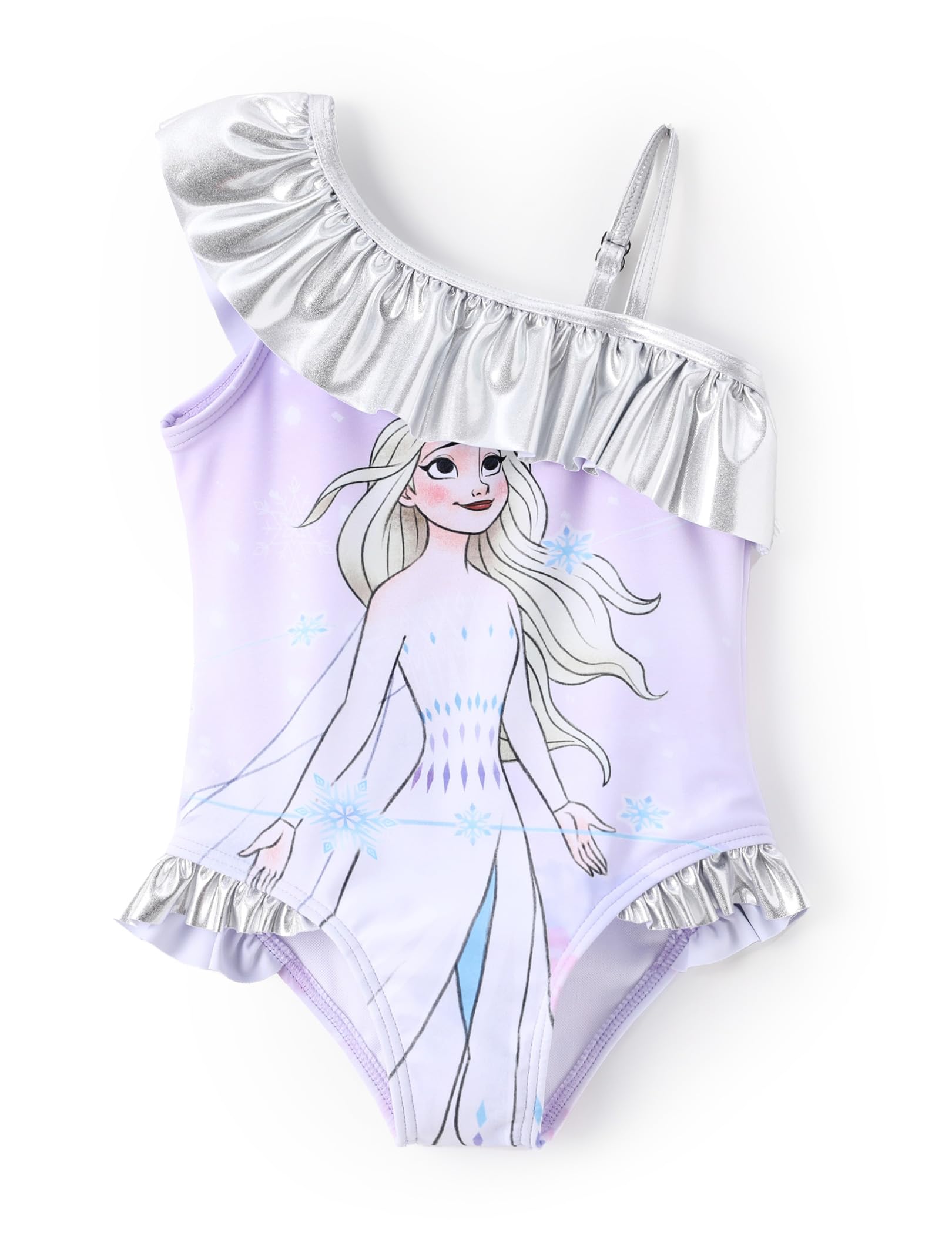 Disney Stitch Frozen Minnie Mouse Girls Swimsuits Ruffle One Piece Bathing Suits Beach UPF 50 Swimwear Quick Dry Size 2-13Y