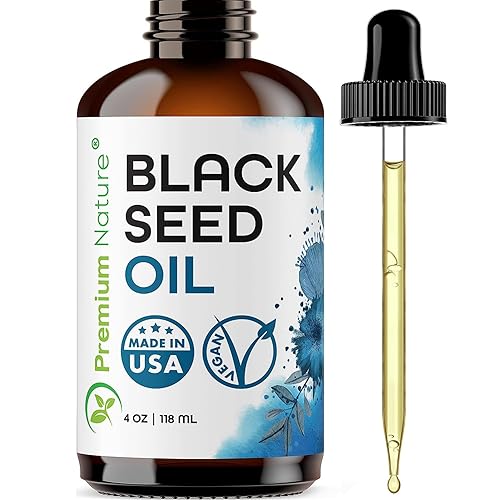Aceite de semilla negra para cabello y piel, aceite de Kalonji virgen prensado en frío (Nigella Sativa) de Nigella Seeds, 4 onzas