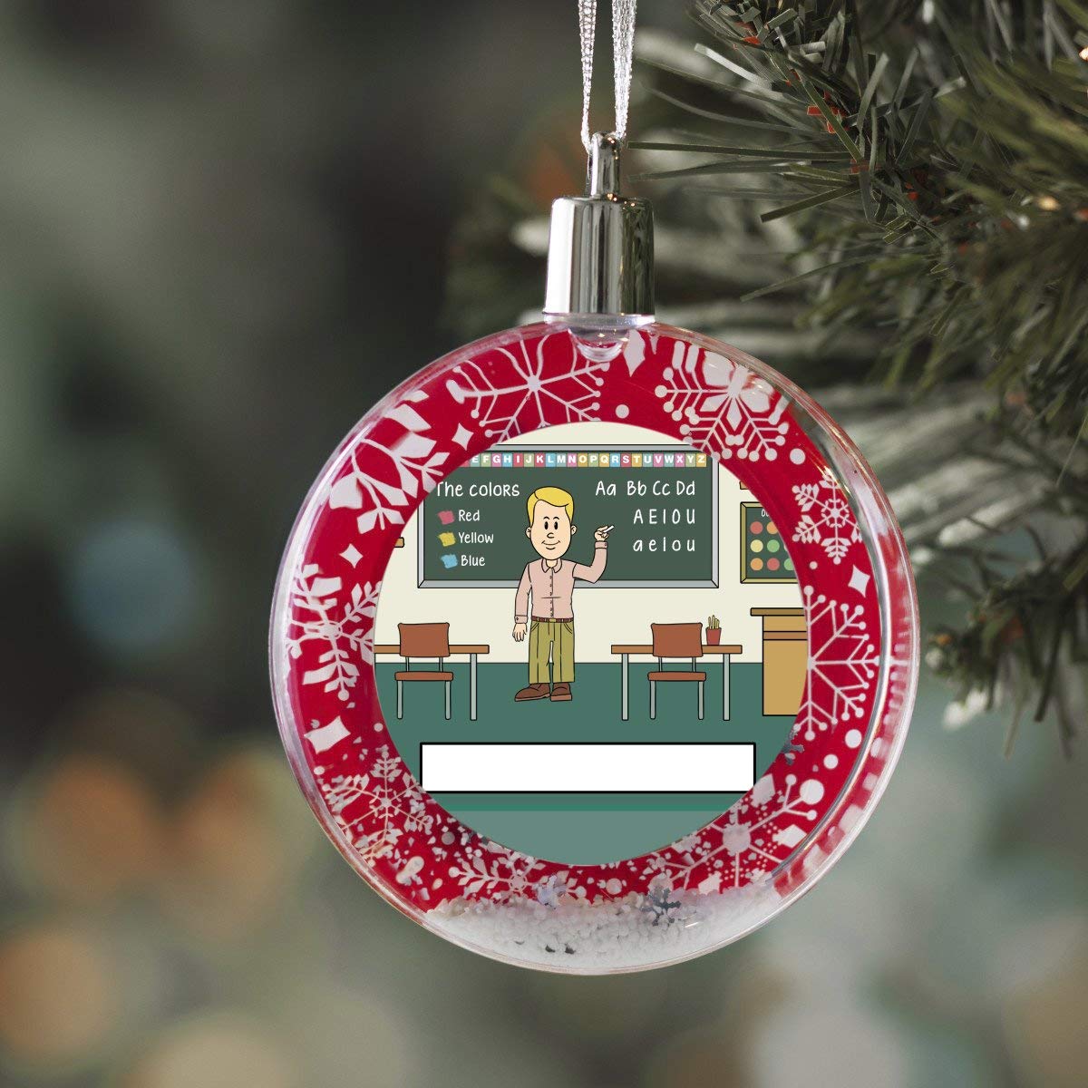 PrintedPerfection.com Personalized StoryLine Cartoon Caricature Snow Globe Christmas Ornament: Video Gamer - Male