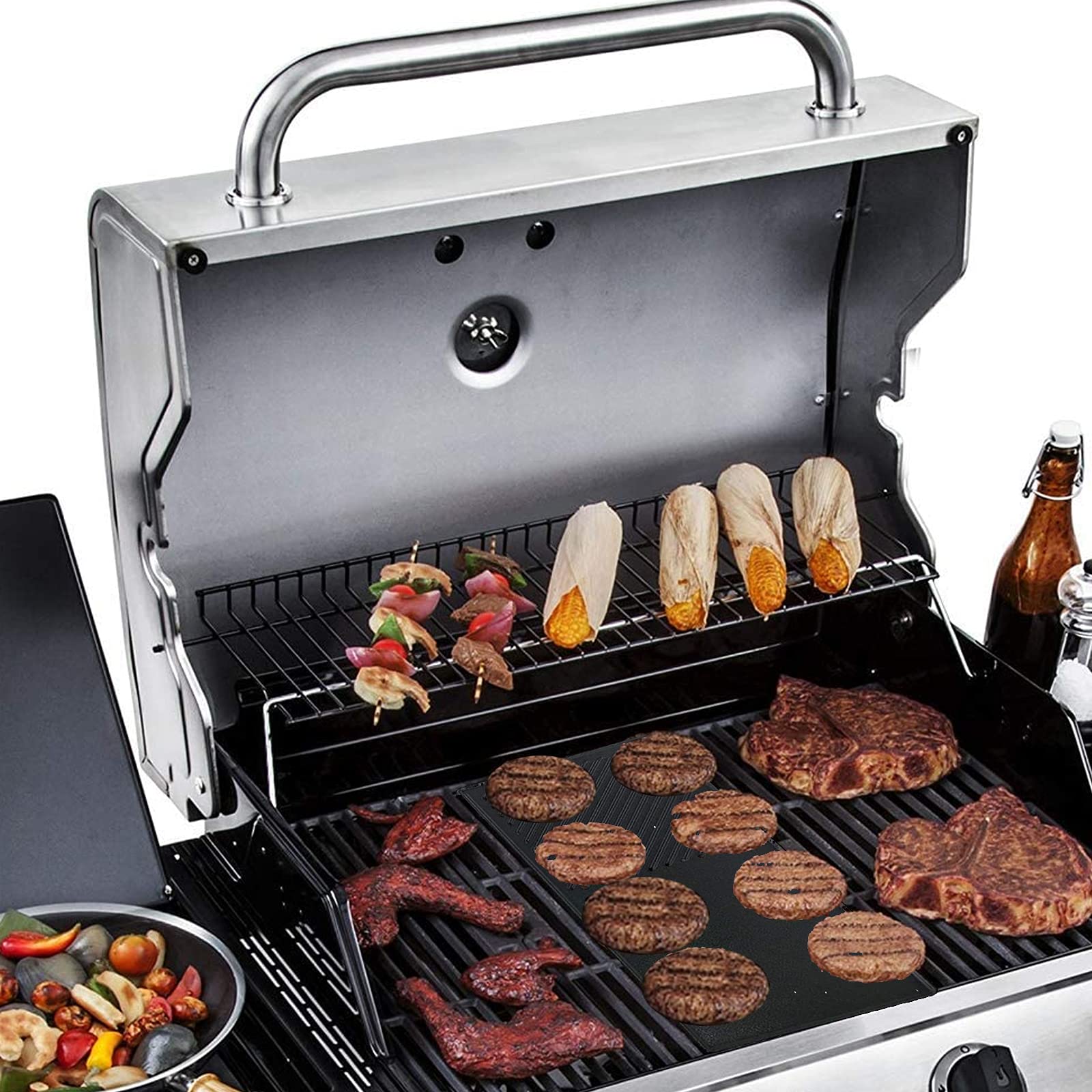 Uniflasy Grillrost Gusseisen 43 x 63 cm, 1 Stück passend für Gasgrill