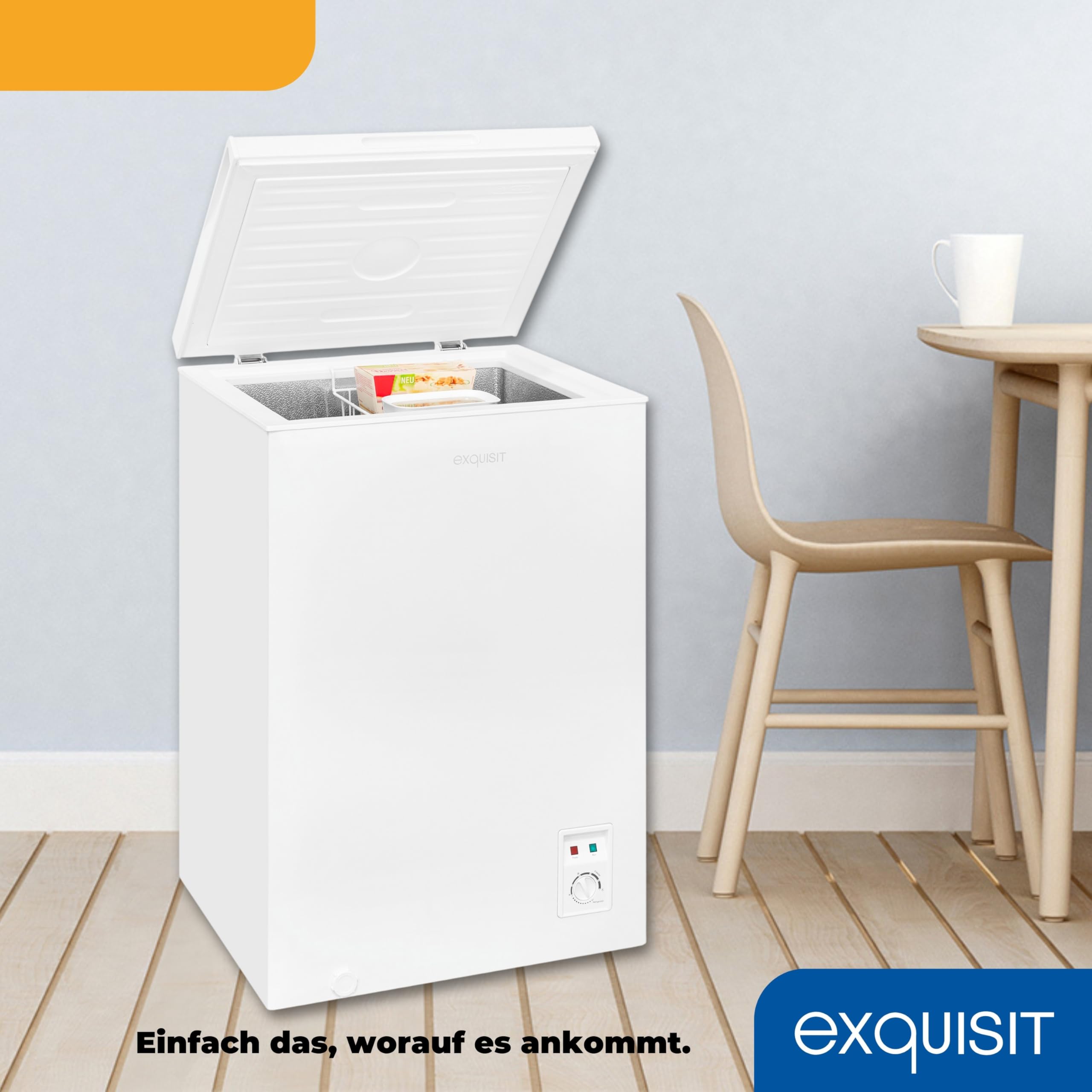 Exquisit GT100-050E Gefriertruhe - 99 Liter 2-in-1 Tiefkühltruhe & Kühlen