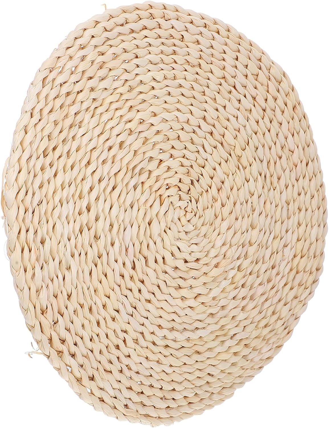 TIDTALEO Straw Woven Yoga Seat Cushion 40x40cm Round Floor Pillow Traditional Straw Floor Pillow for Meditation and Home Seating