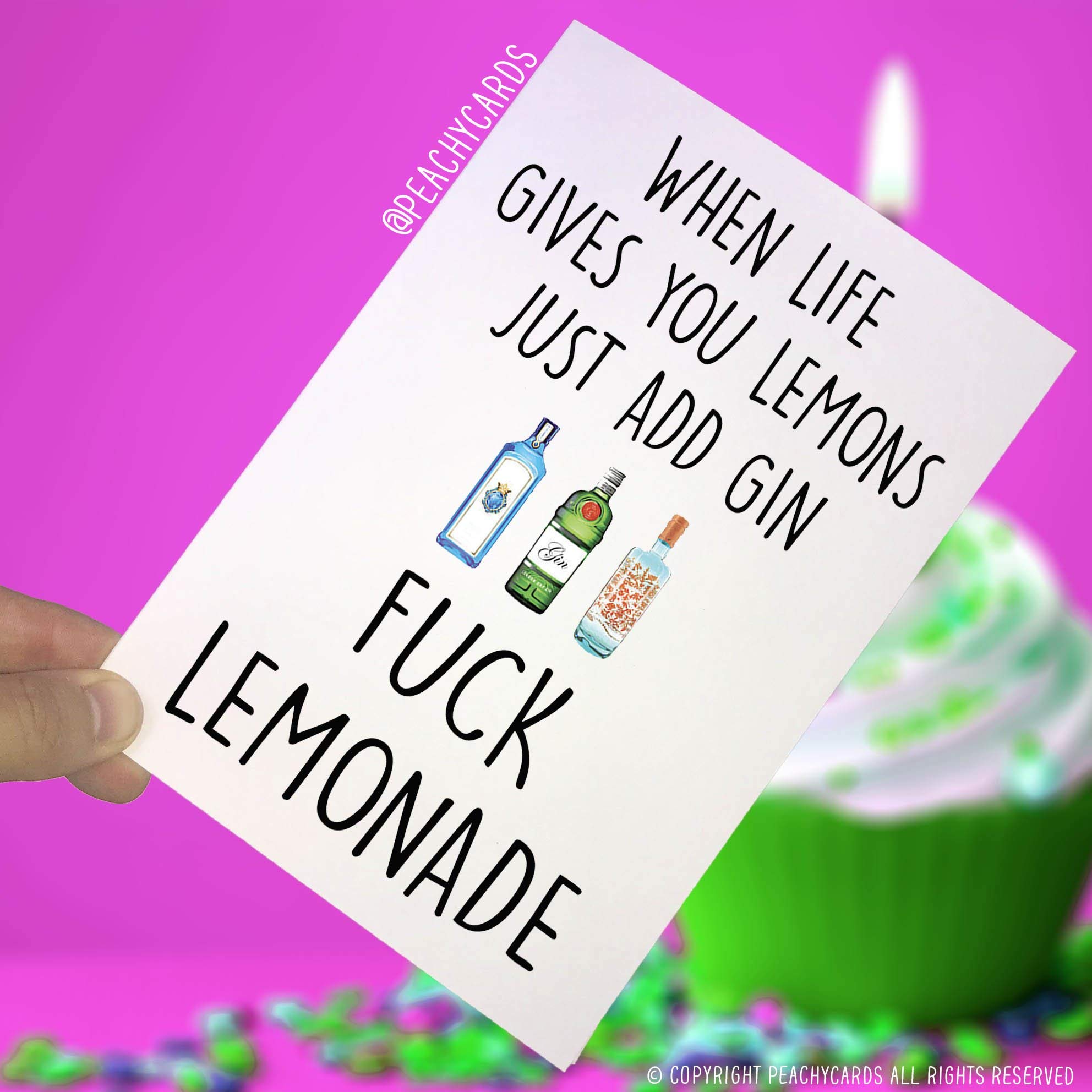 Friend Birthday Card Gin Card, Card for Friend, Best Friend Card, Friendship Alcohol Card Funny Card Best Friend Birthday Gin Birthday PC148