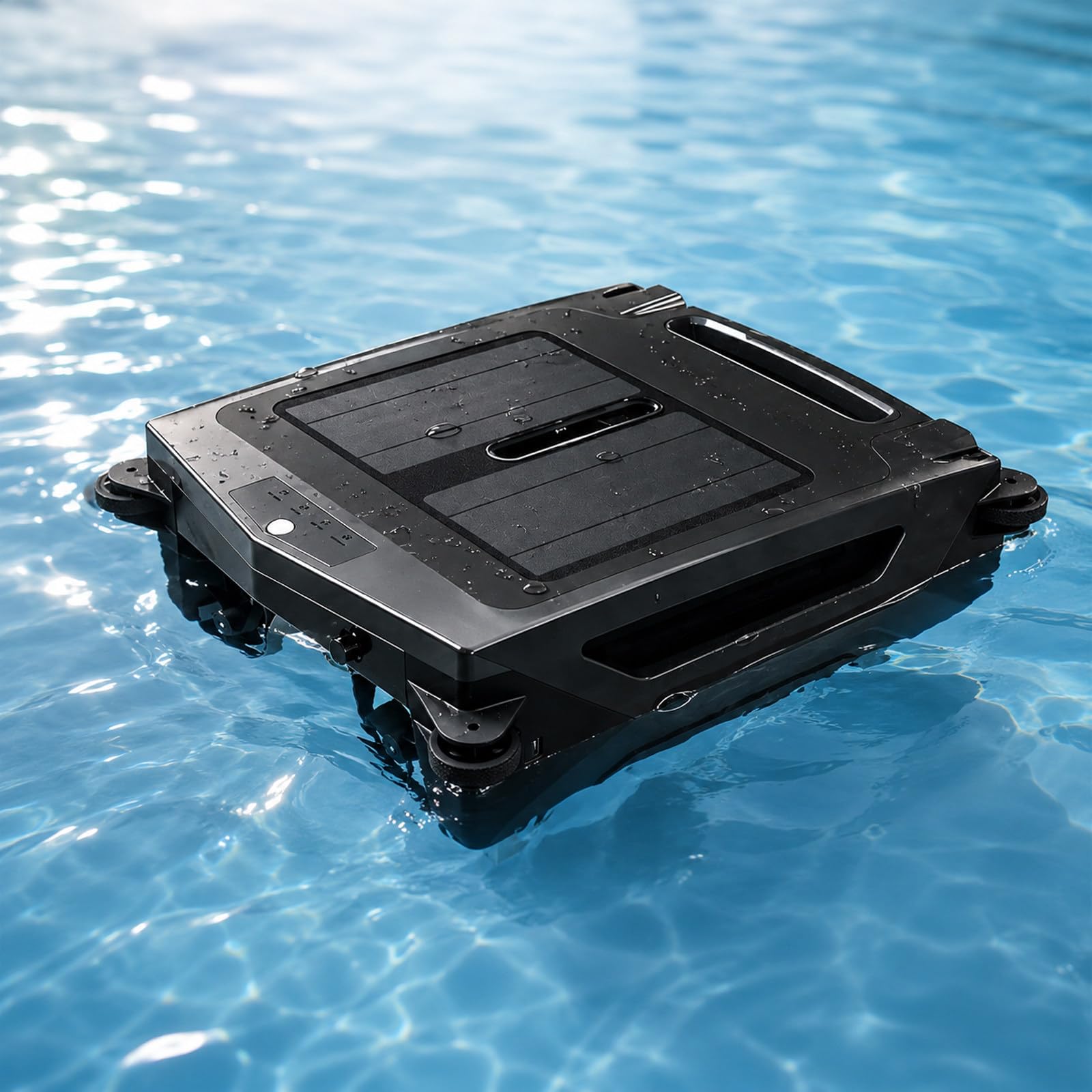 Automatic Solar Pool Cleaning Robot, Robotic Pool Outside Skimmer Cleaner