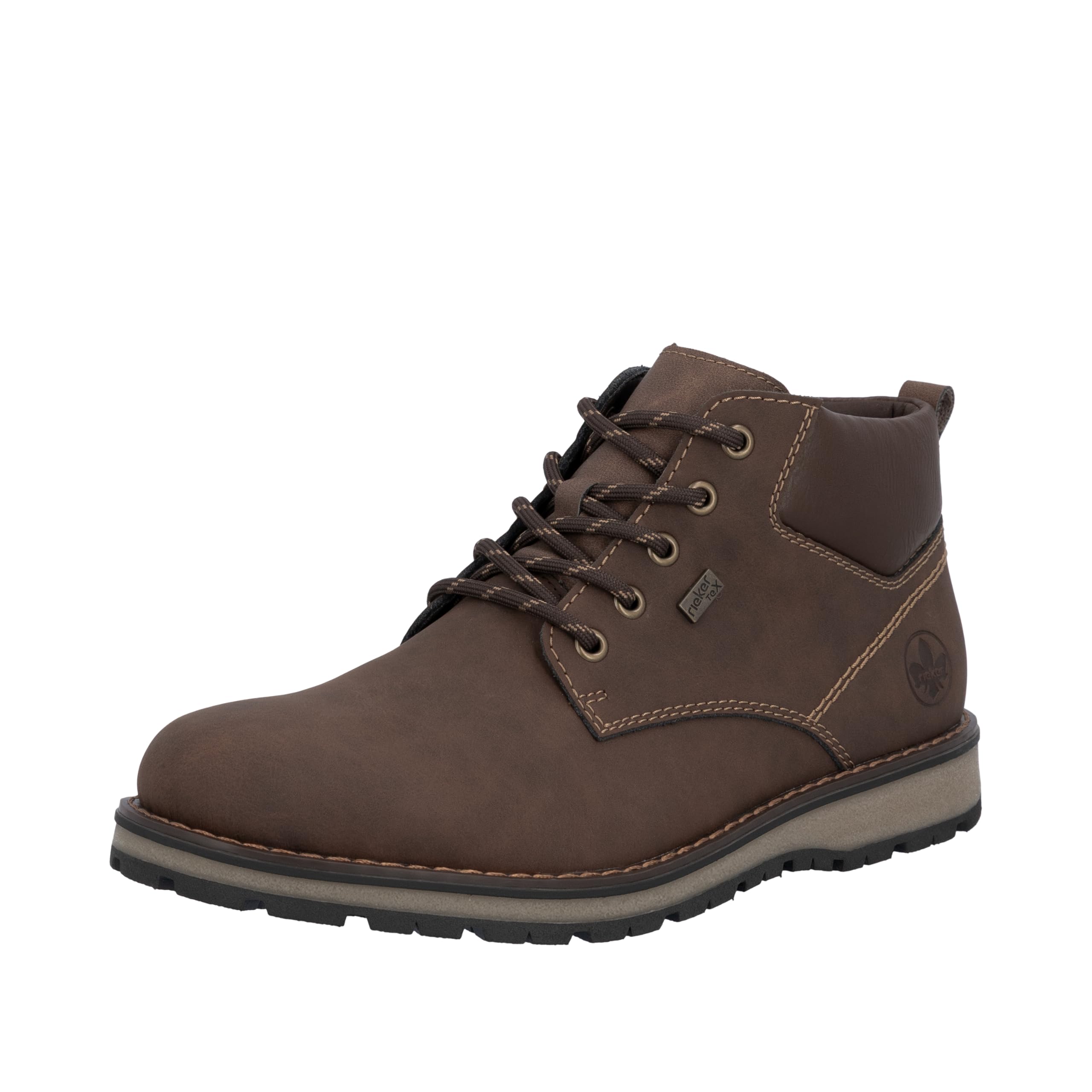 Rieker RiekerTEX 38419 Men's Lace-Up Ankle Boots Water-Repellent, Brown 22, 7.5 UK