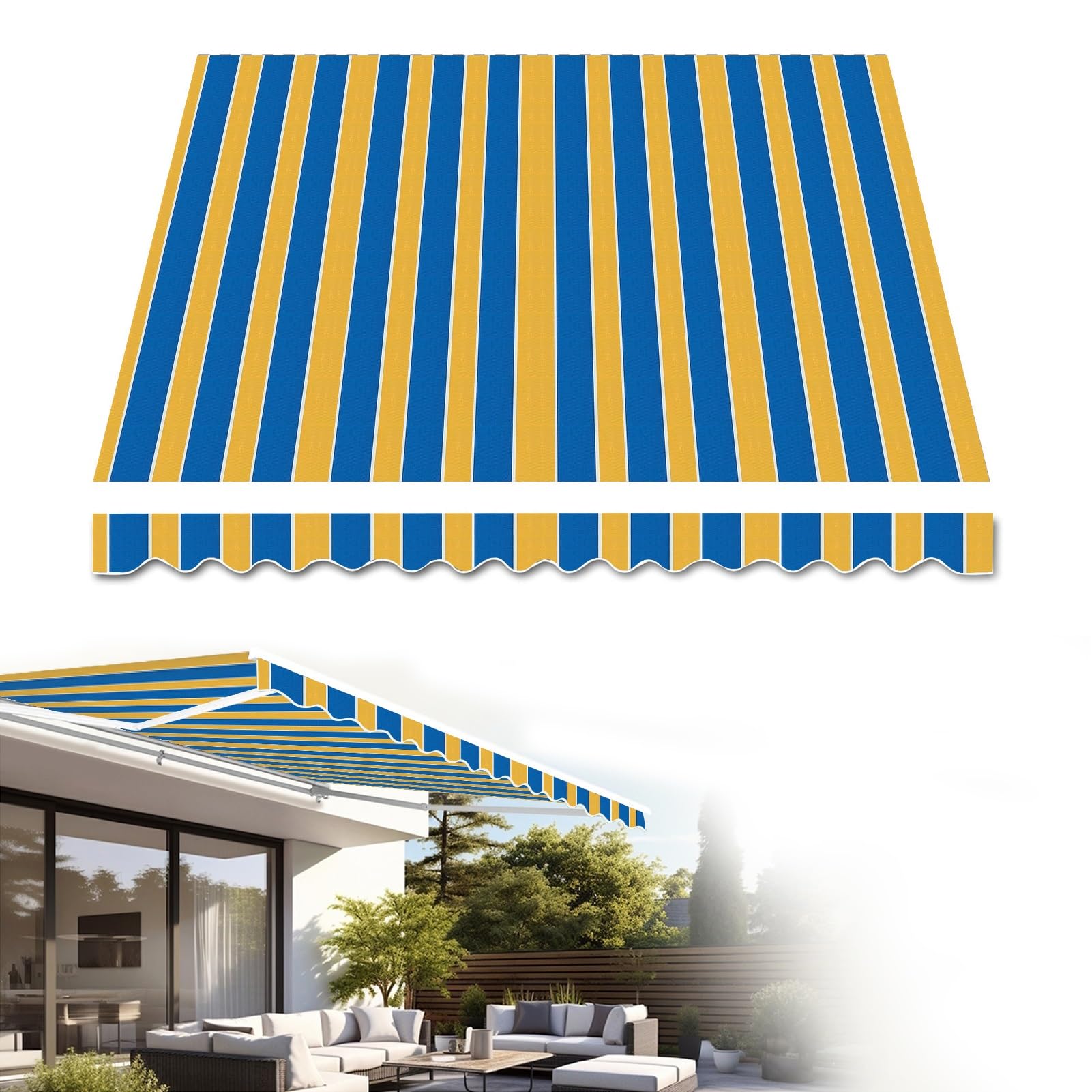 Toile polyester 280 g pour banne 3x1,5m couleur A