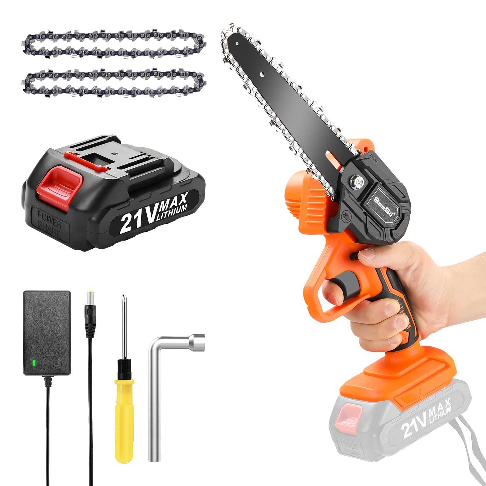 Buy Mini Chainsaw 6 Inch Cordless Battery Powered Chainsaw, Seesii