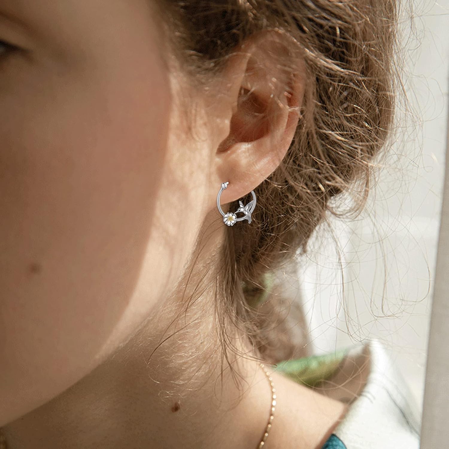 CRMAD Highland Cow/Hummingbird/Ladybug/Duck/Capybara/Rabbit/Seal/Crocodiles/Penduin Earrings for Women Sterling Silver Animal Jewelry - Image 2