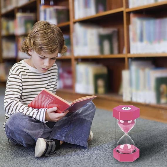 Sand Timer 30 Minute Hourglass, SuLiao Colorful Sand Watch, Lager Pink Sand Clock, Plastic Hour Glass Sandglass Timer for Kids, Games, Classroom, Kitchen, Decoration
