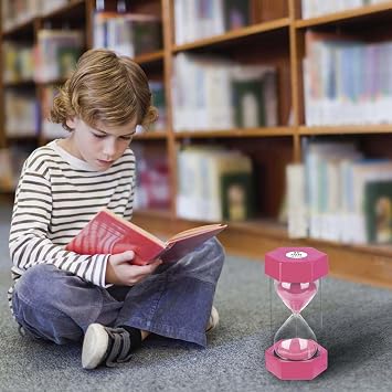 Sand Timer 30 Minute Hourglass, SuLiao Colorful Sand Watch, Lager Pink Sand Clock, Plastic Hour Glass Sandglass Timer for Kids, Games, Classroom, Kitchen, Decoration