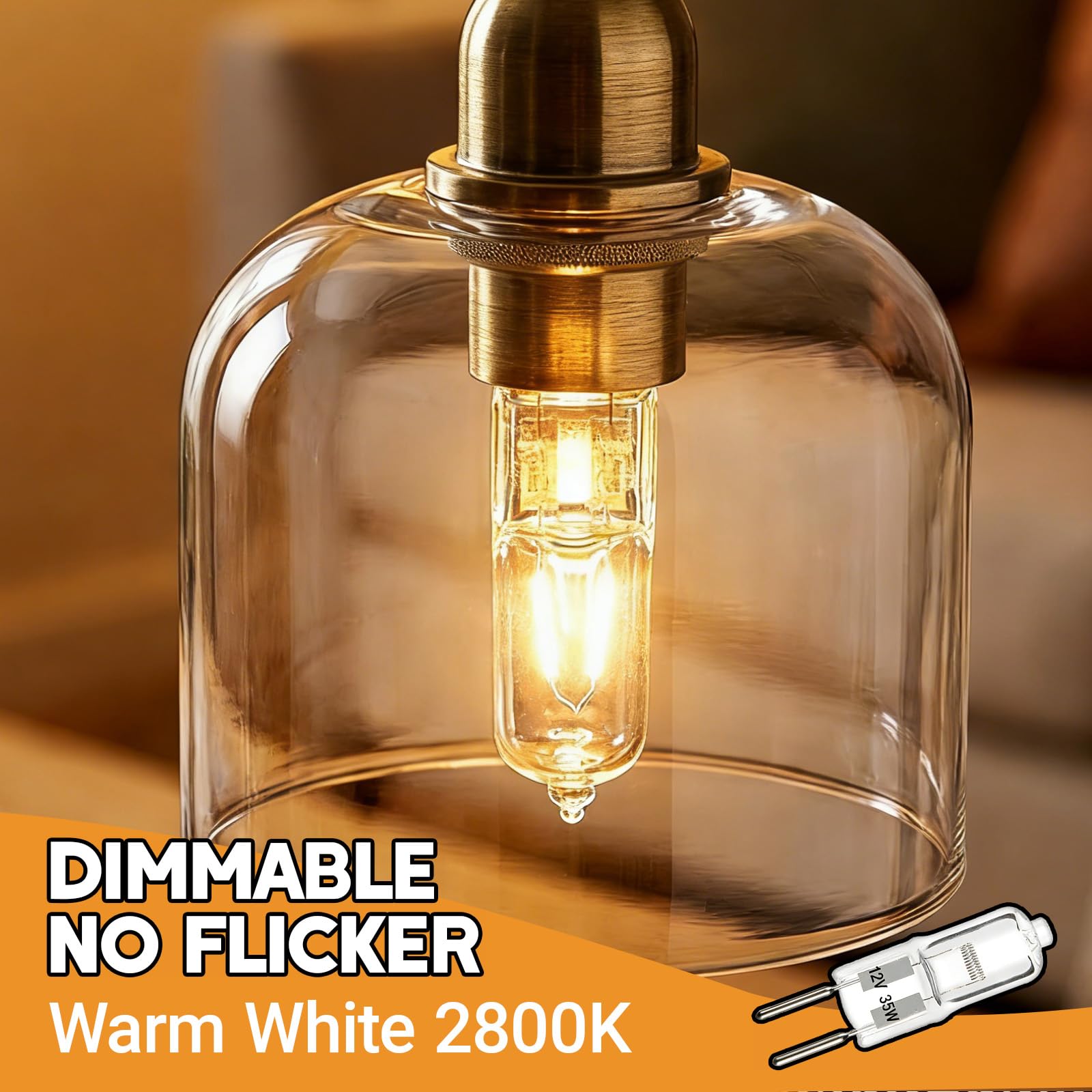 10 lampadine alogene G4 a capsula 12 V 35 W alogeno vetro chiaro luce calda 2800 K non led non collegate per cappa aspirante cucina soggiorno illuminazione interna