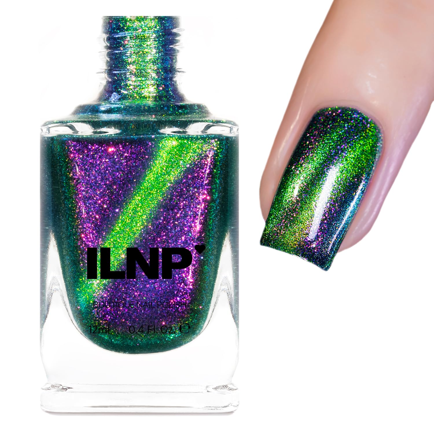 ILNP Mad House - Purple to Green Magnetic Shimmer Nail Polish