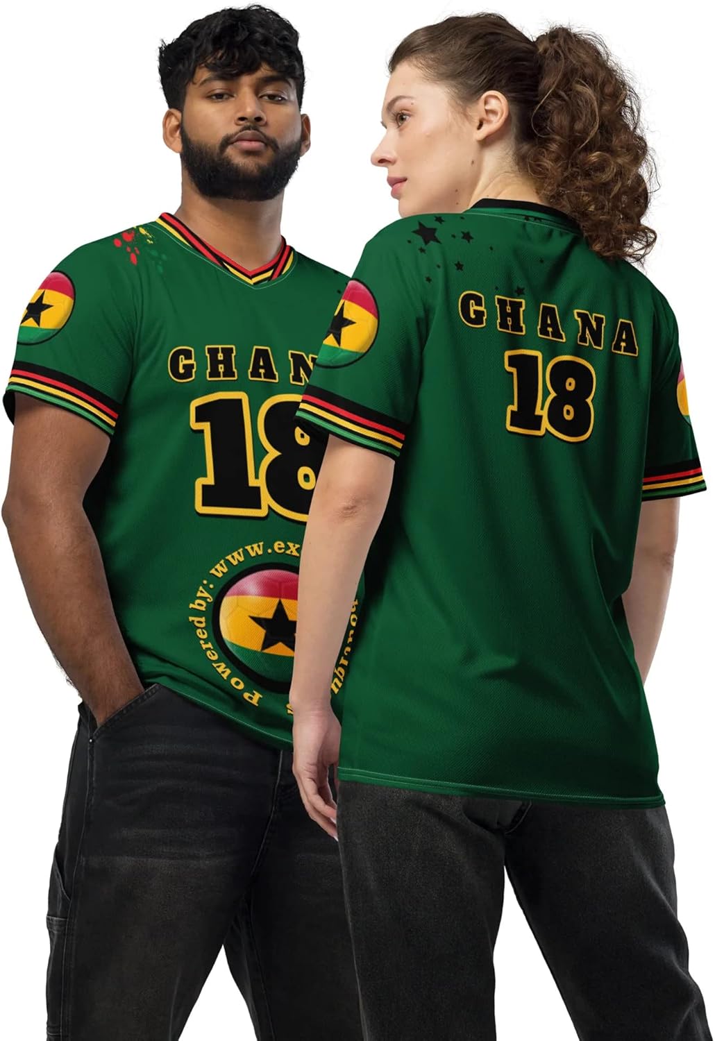 Recycled Unisex Sports Jersey,kr8vsosllc, Ghana National Team Green Color Jersey, Ghana, Jersey, Africa, Green Gh.