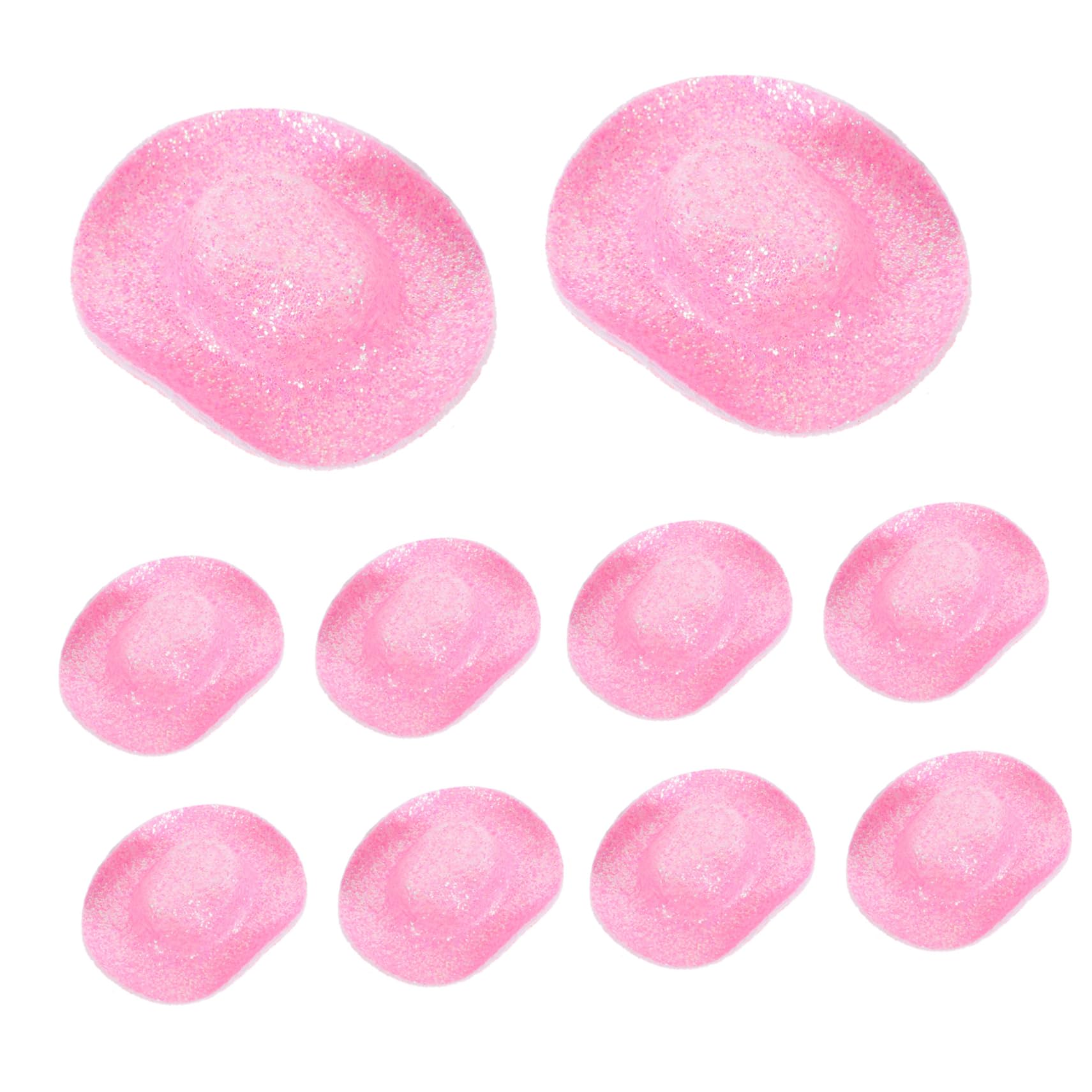 VICASKY 10pcs Miniature Small Cowboy Hat for Boys and Girls Straw Cowgirl Hat Toys Craft Decorations Cake Decorations