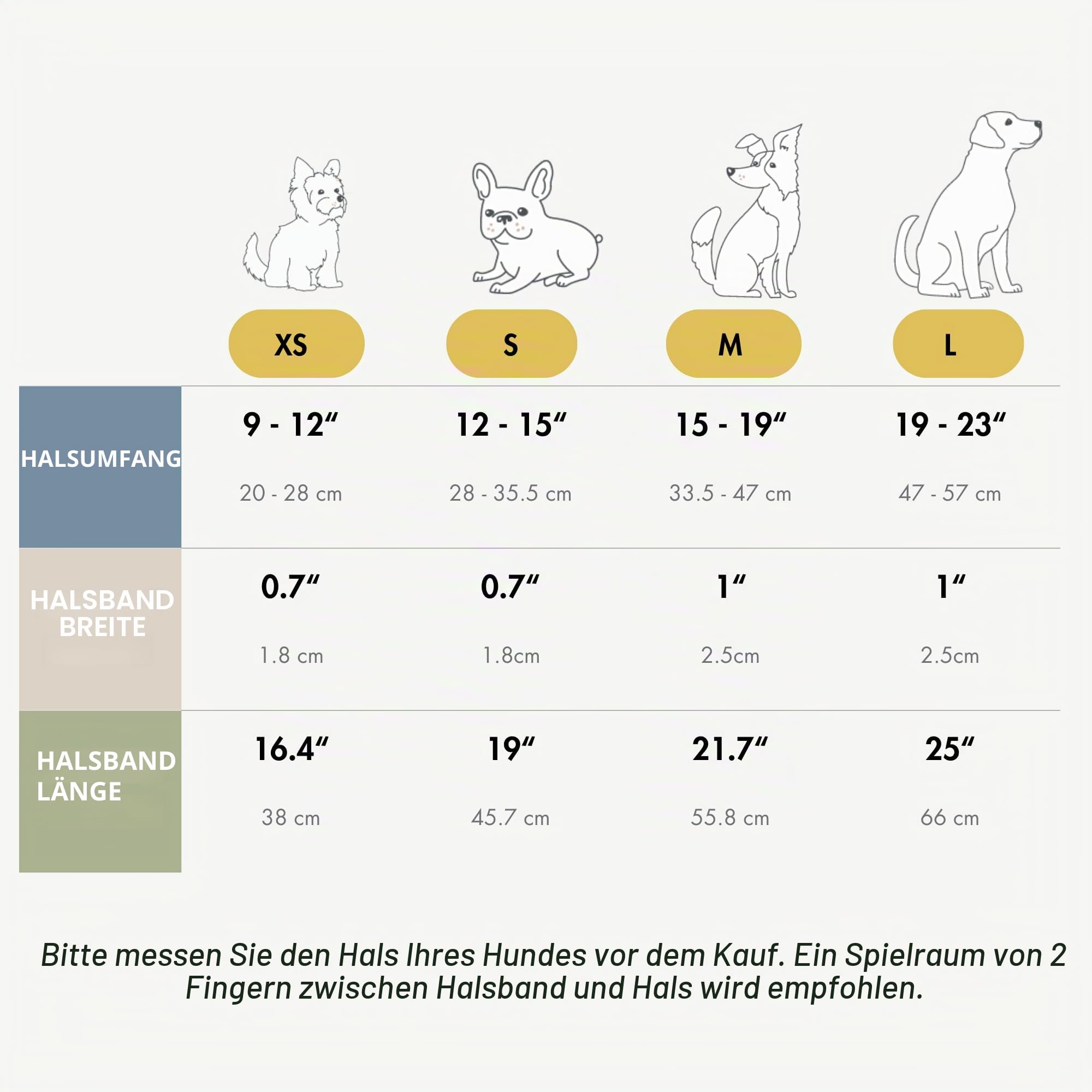 Nina Woof Copenhagen Hundehalsband aus veganem Leder, gepolstert, verstellbar, Beige, Größe XS