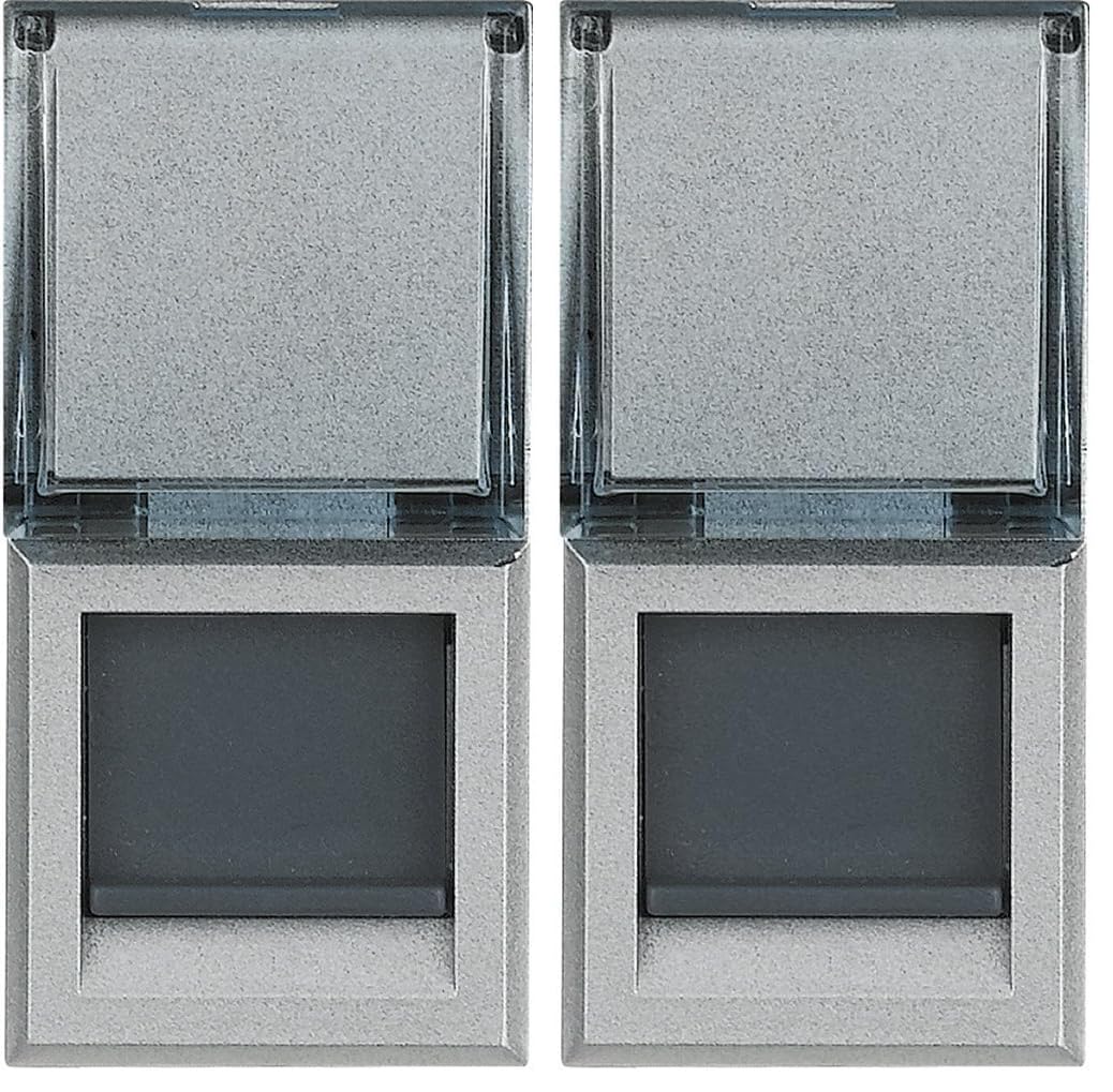 Bticino HC4279C6 Axolute Connettore Dati, Categoria 6 UTP, Connessione Tipo Toolless IDC, Argento (Confezione da 2)