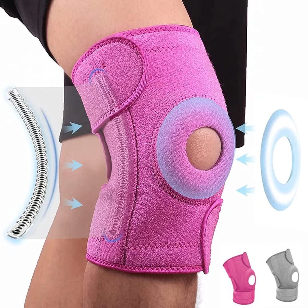 Rodillera para mujer, rodilleras para dolor articular, mangas de compresión ajustables para piernas para artritis/desgarro de menisco/alivio del dolor de rodilla, rodilleras para correr, regalos par