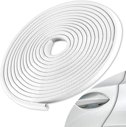 Miniatura 10 de SINGARO Protector de borde de puerta de automóvil de 33 pies (10M) sin pegamento, tira protectora de entrada de puerta de coche, protector de borde