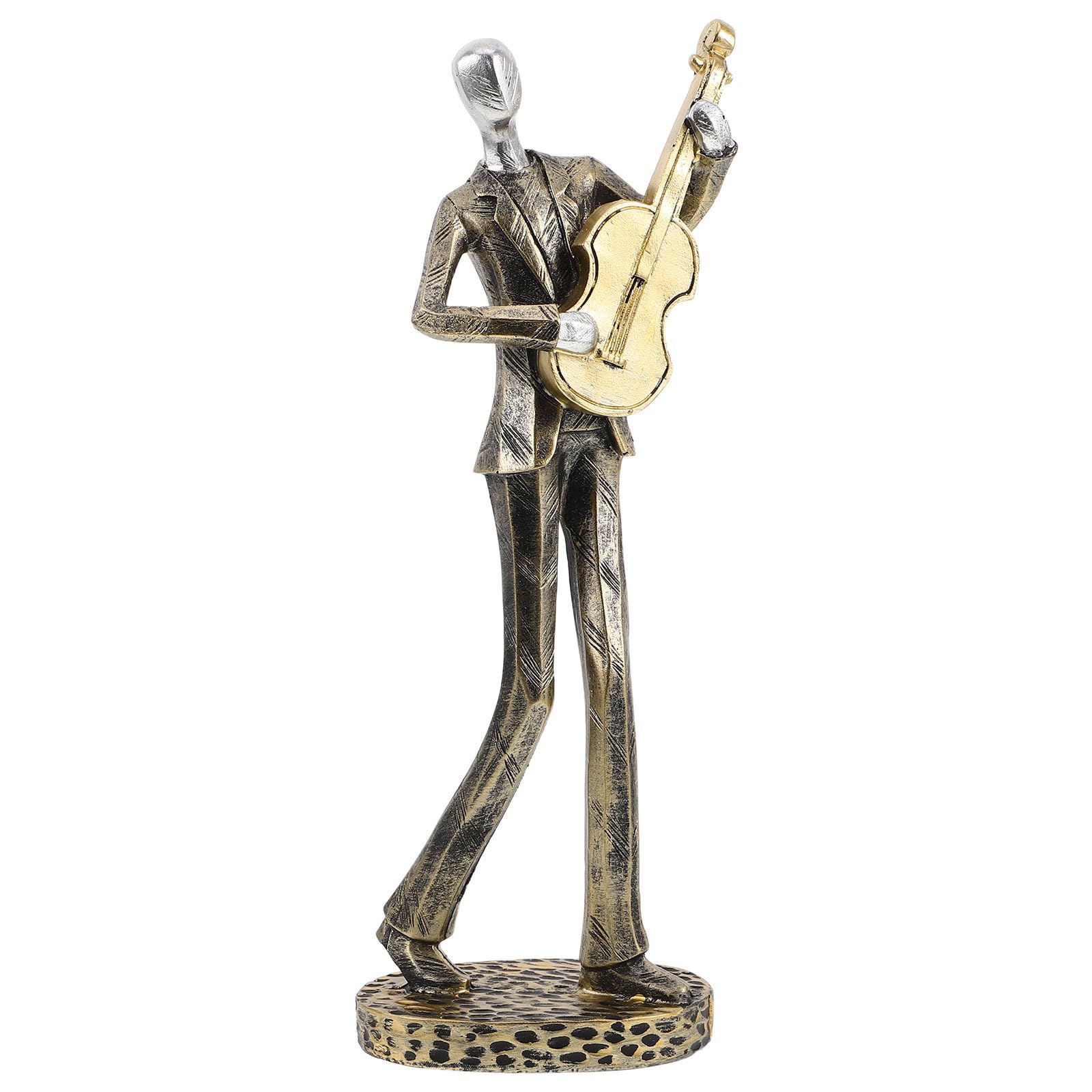 Statue décorative de guitariste en résine pour bureau sans entretien