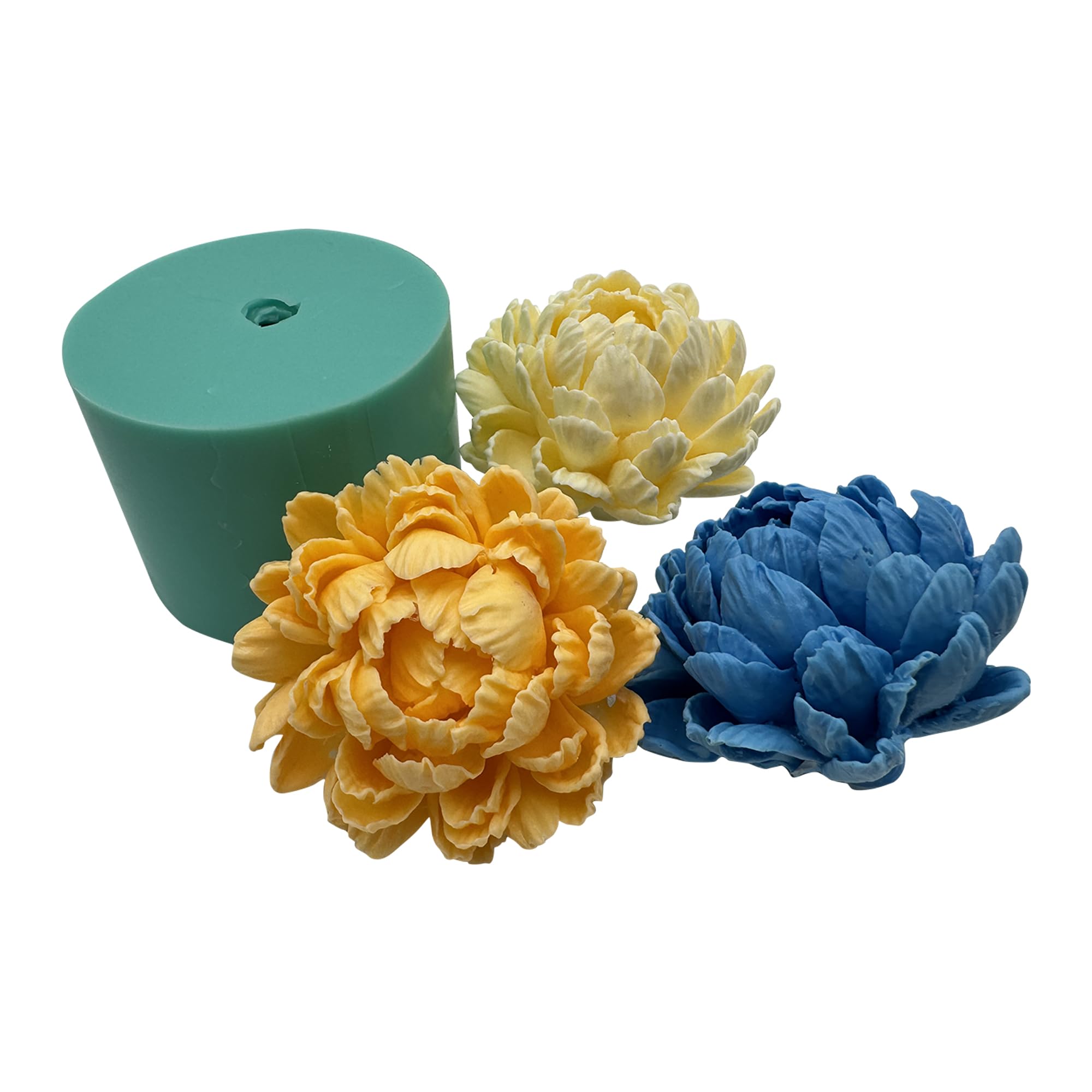 GreatMold - Molde de resina epoxi para jabón, diseño de rosas en 3D, para decoración de tartas, manualidades (3Dflower-03)