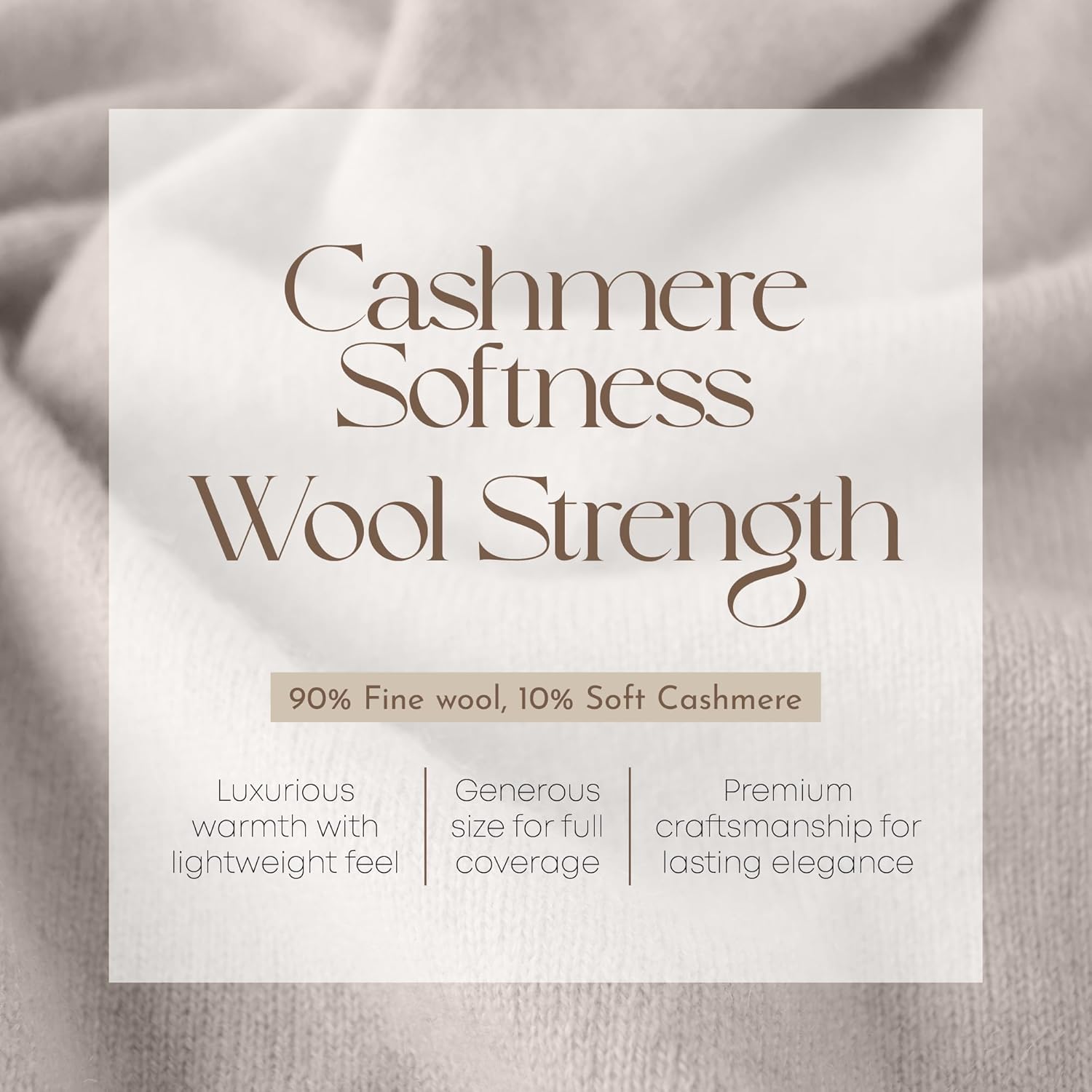 Velanio Cashmere Luxury Knitted Wrap Travel Shawl Scarf, Pashmina Stole, All-Season Scarf for Women Cashmere Wool Blend - Image 4