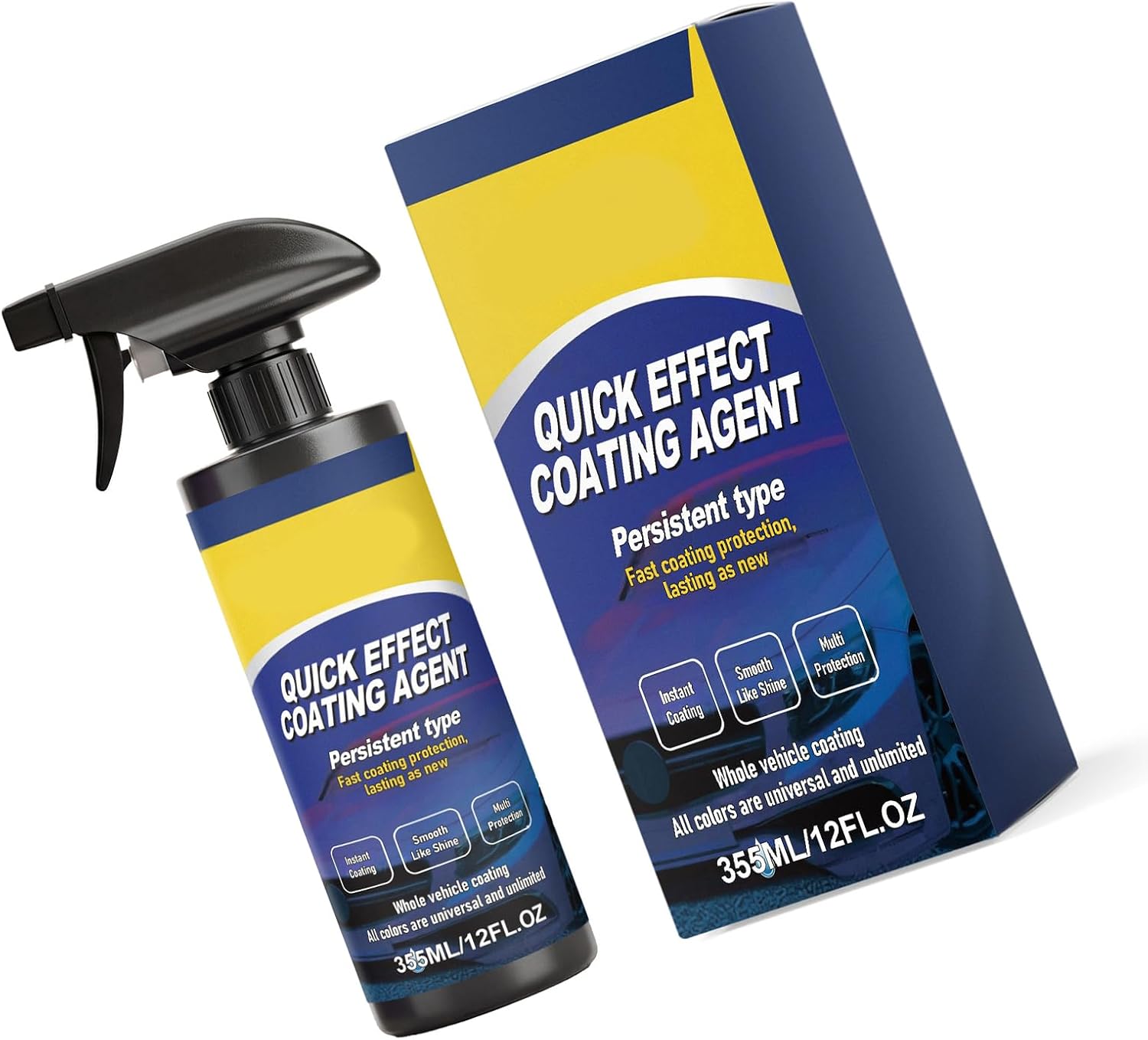 Auto Paint Gloss Coating 12 Fl Oz, Effect Care Agent for Exterior Paint Upkeep, Beading and Everyday Car Maintenance Vehicle Exterior Care Gloss Wash Day Detailing Beading